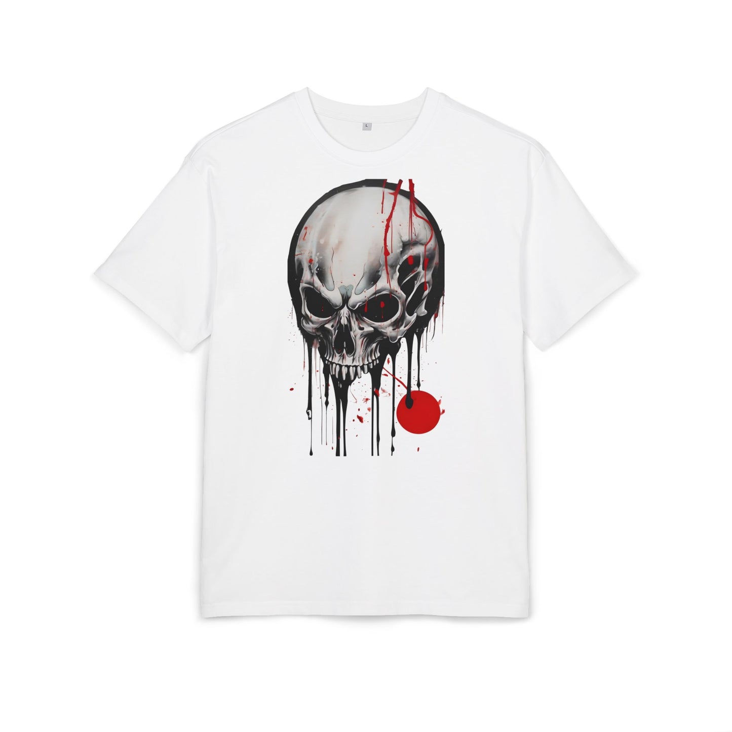 Gothic Skull Oversized Tee - Trendy Streetwear for Music Lovers, Grunge Style, Halloween Costume, Alternative Fashion, Graphic Tee