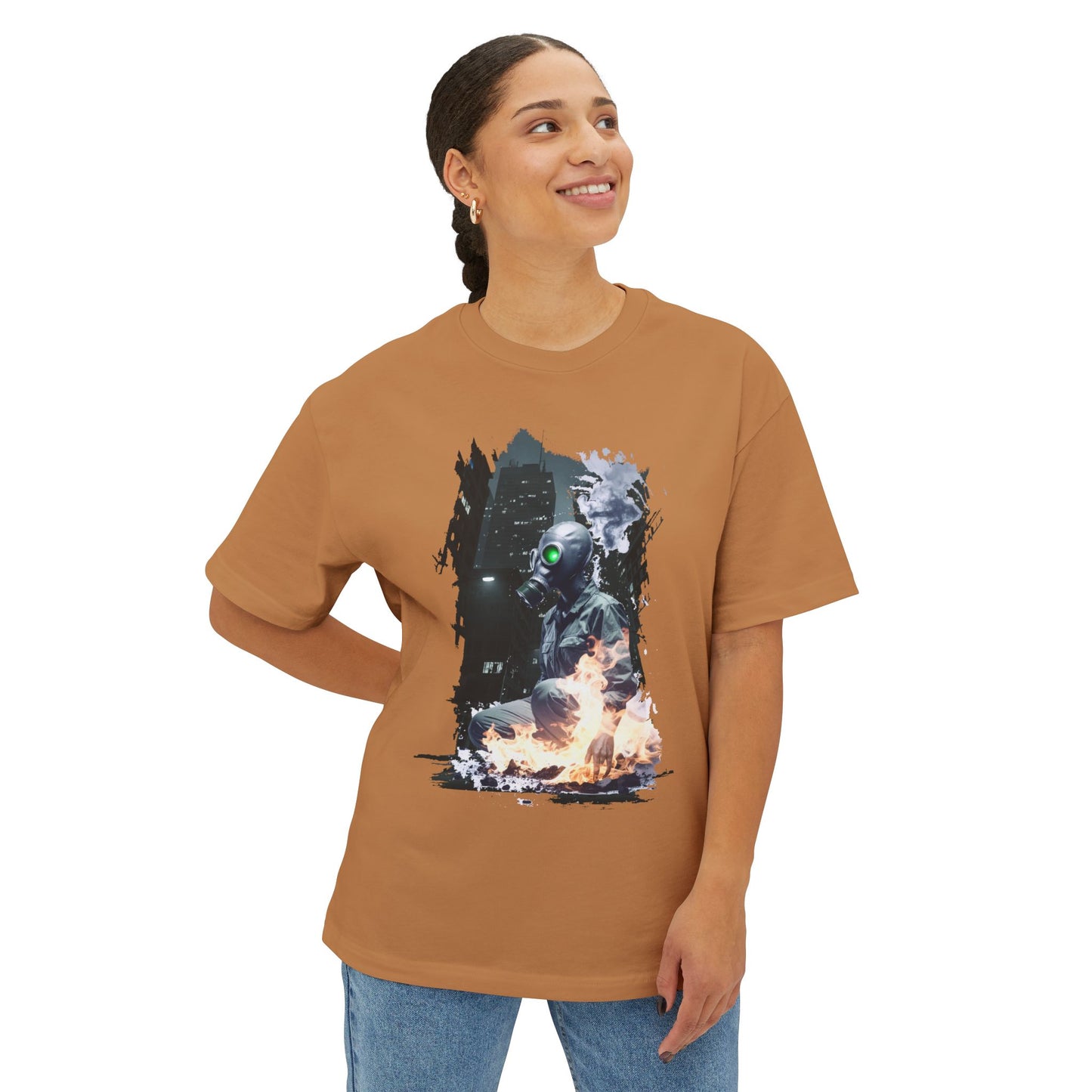 Cool Graffiti Monster Tee, Unisex Boxy T-Shirt, Streetwear Fashion, Graphic Tee, Unique Urban Style
