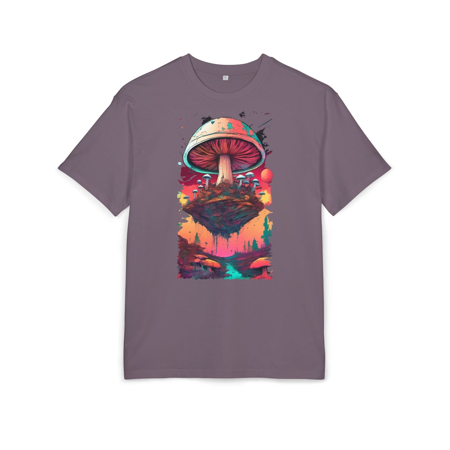 Psychedelic Mushroom Unisex Tee - Oversize Graphic T-Shirt for Festivals, Art Lovers, Gifts, and Casual Wear