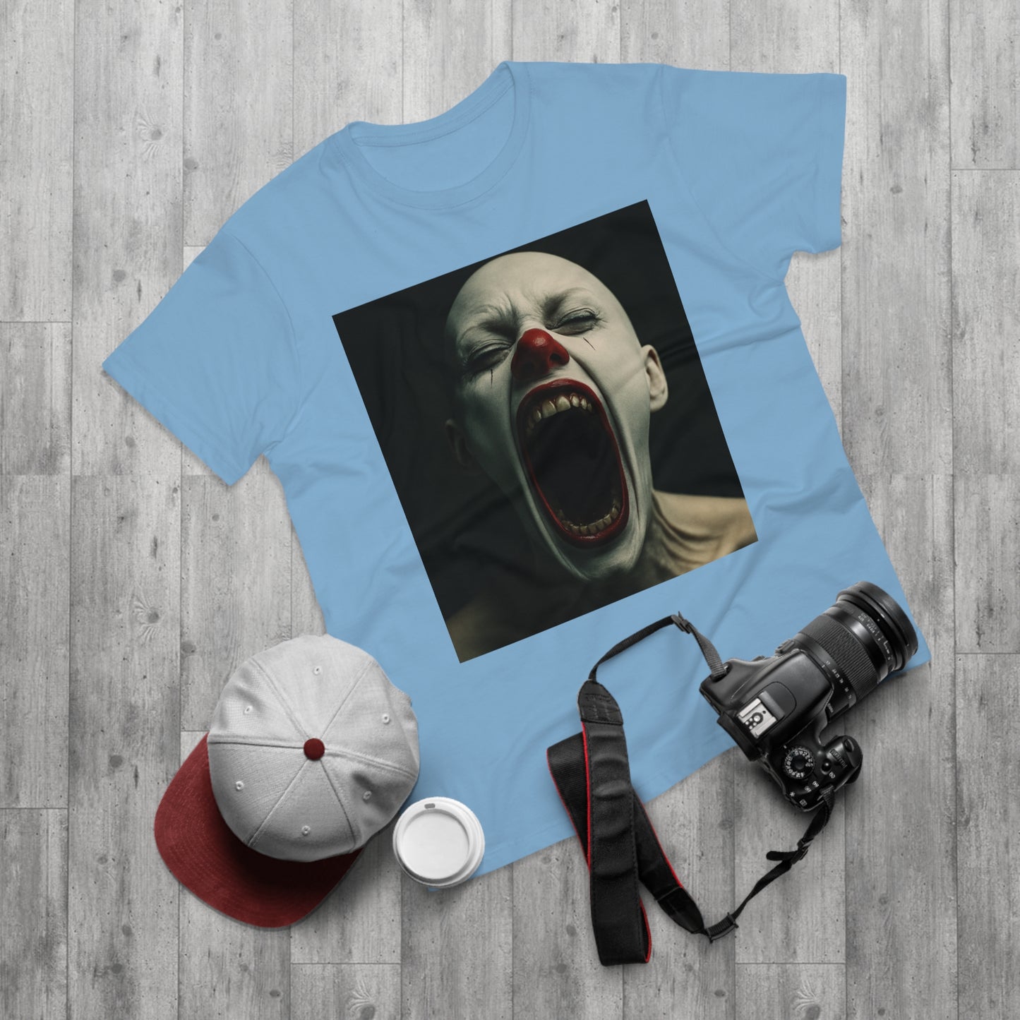 Creepy Clown Graphic T-Shirt, Scary Shirt for Halloween, Horror Movie Fans, Unique Gift for Him, Unisex Casual Wear