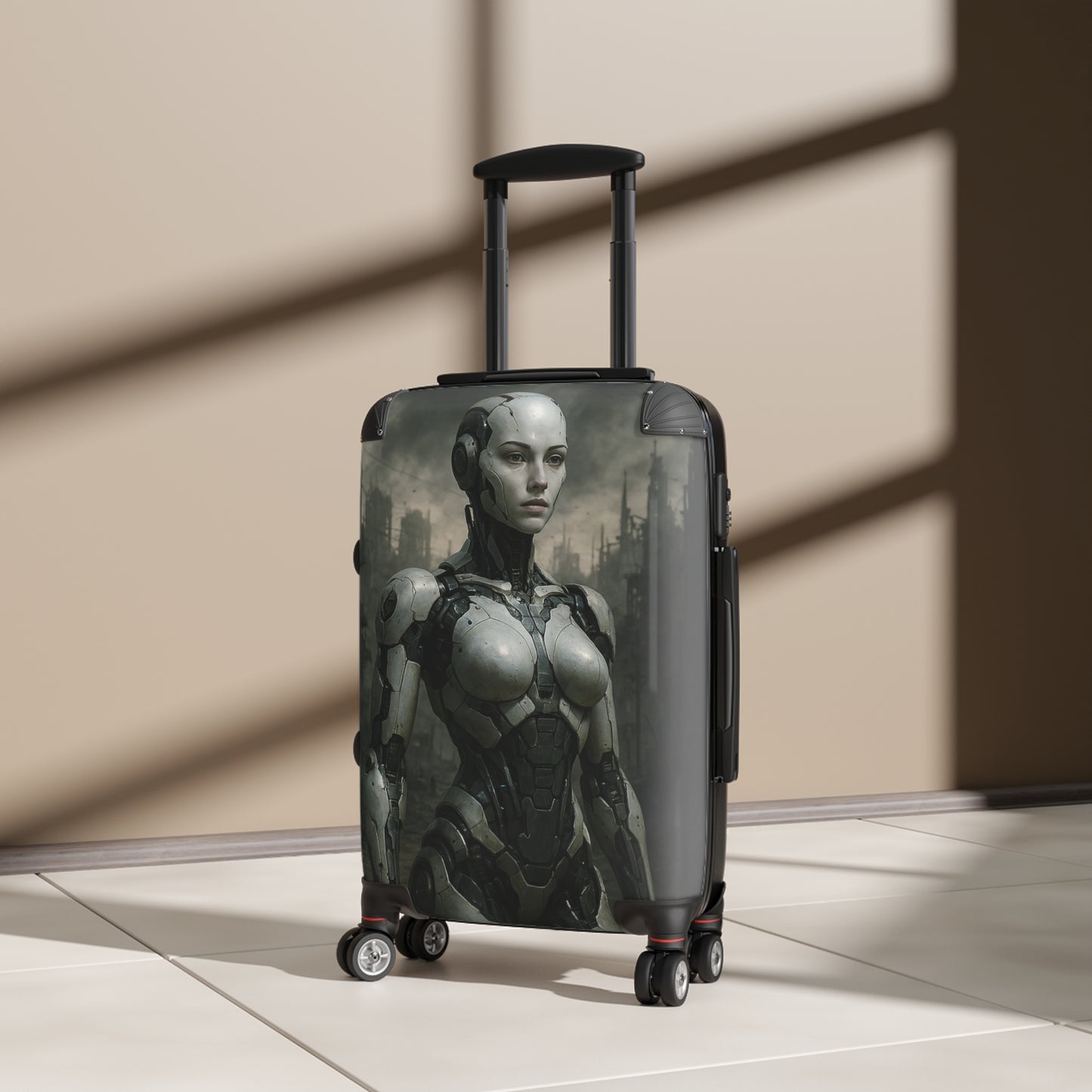 Futuristic Robot Suitcase | Travel Gear, Luggage, Gift for Tech Lovers, Adventure Bag, Unique Travel Accessories
