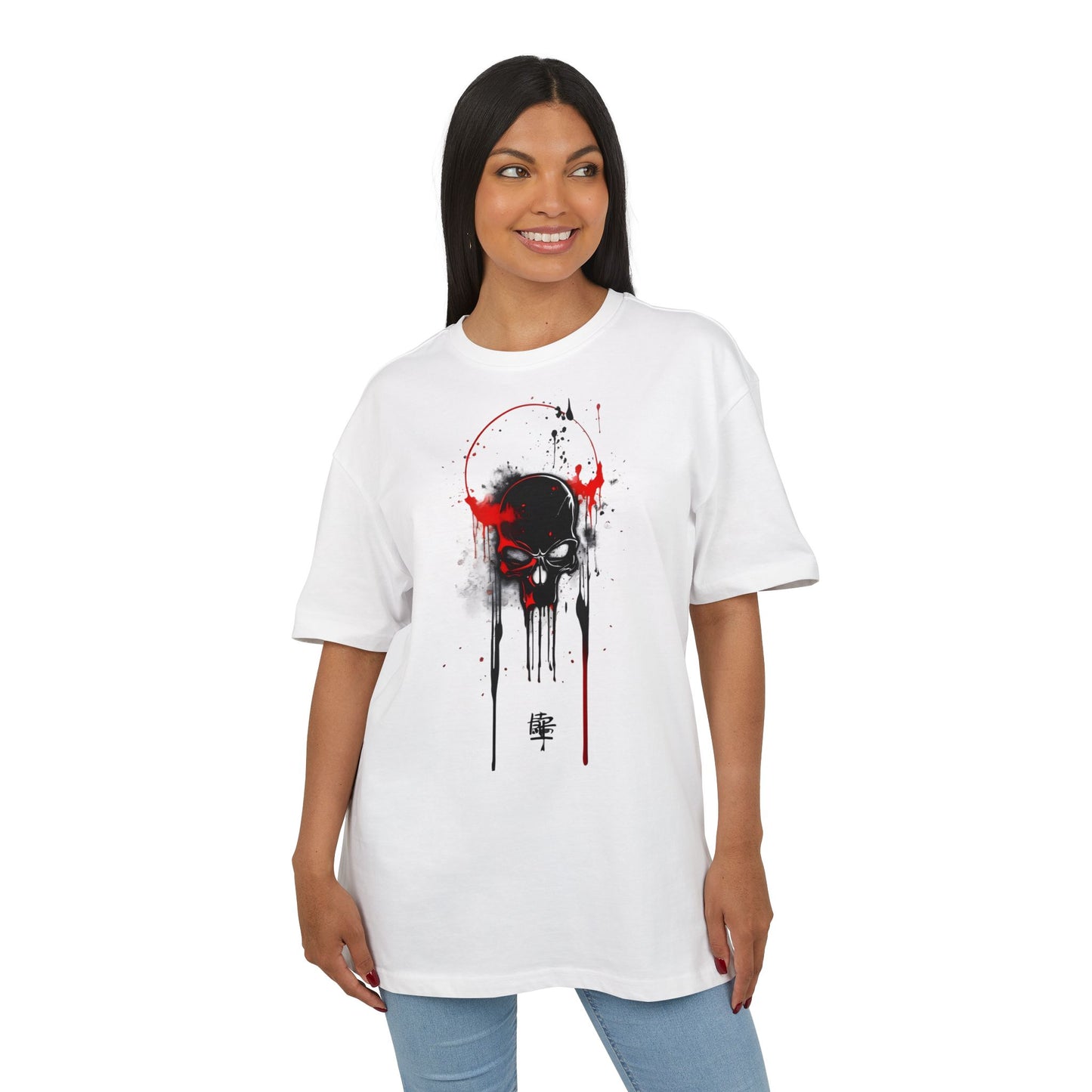 Edgy Oversized Graphic Tee, Cool Streetwear Shirt, Unisex Casual Wear, Unique Festival Apparel, Comfortable Everyday Outfit