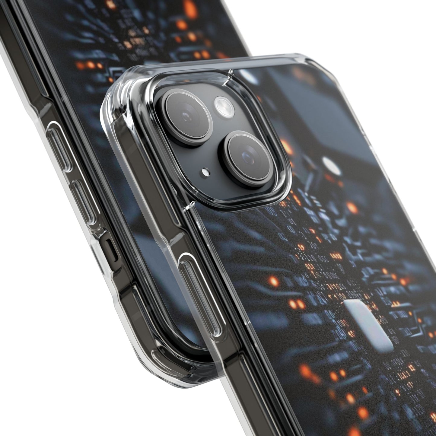 Magnetic Clear Impact Phone Case - Tech-Inspired Design, Perfect for Gadget Lovers, Birthday Gift, Tech Accessories, Durable Protection