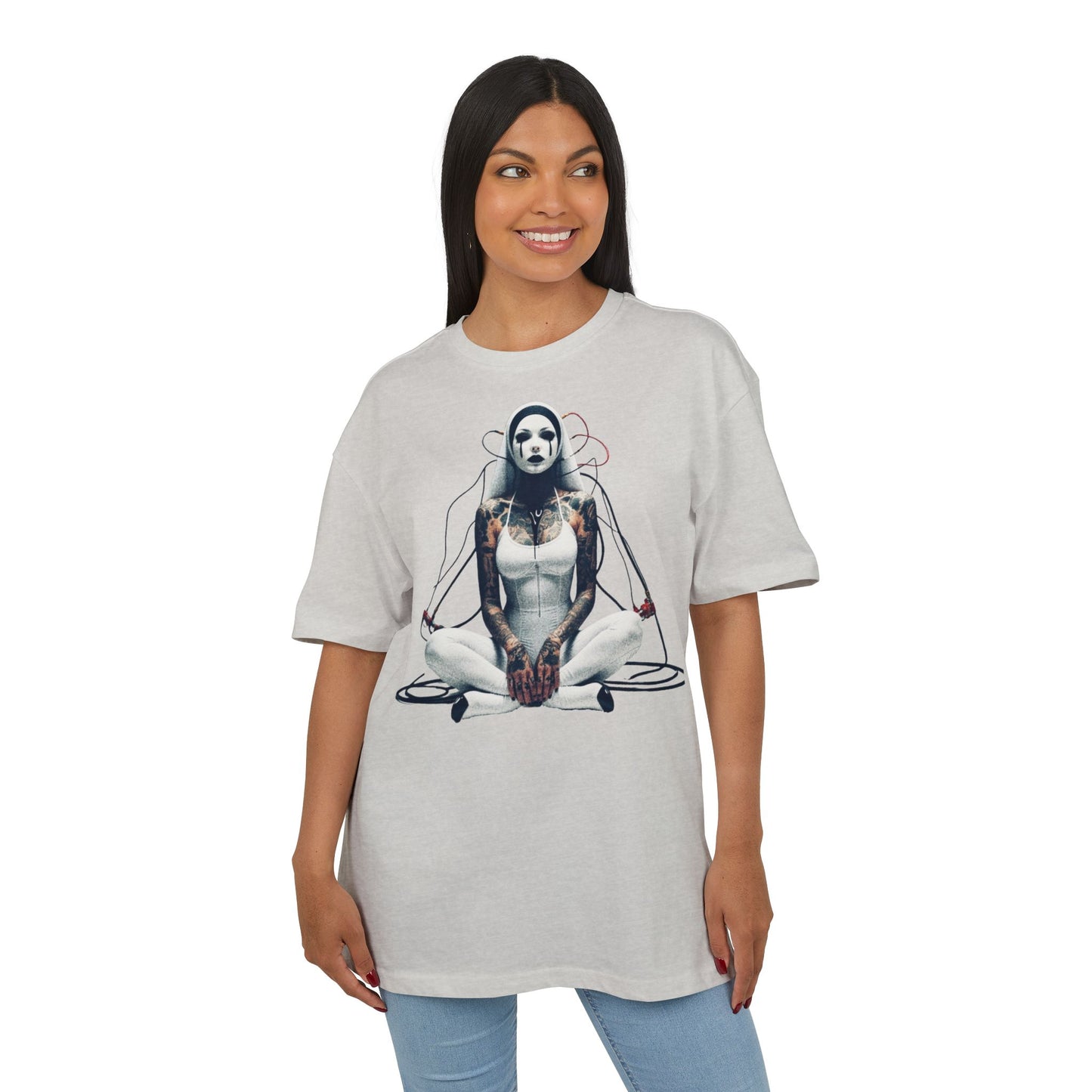 Artistic Unisex Oversize Tee - Unique Graphic Design for Creative Spirits