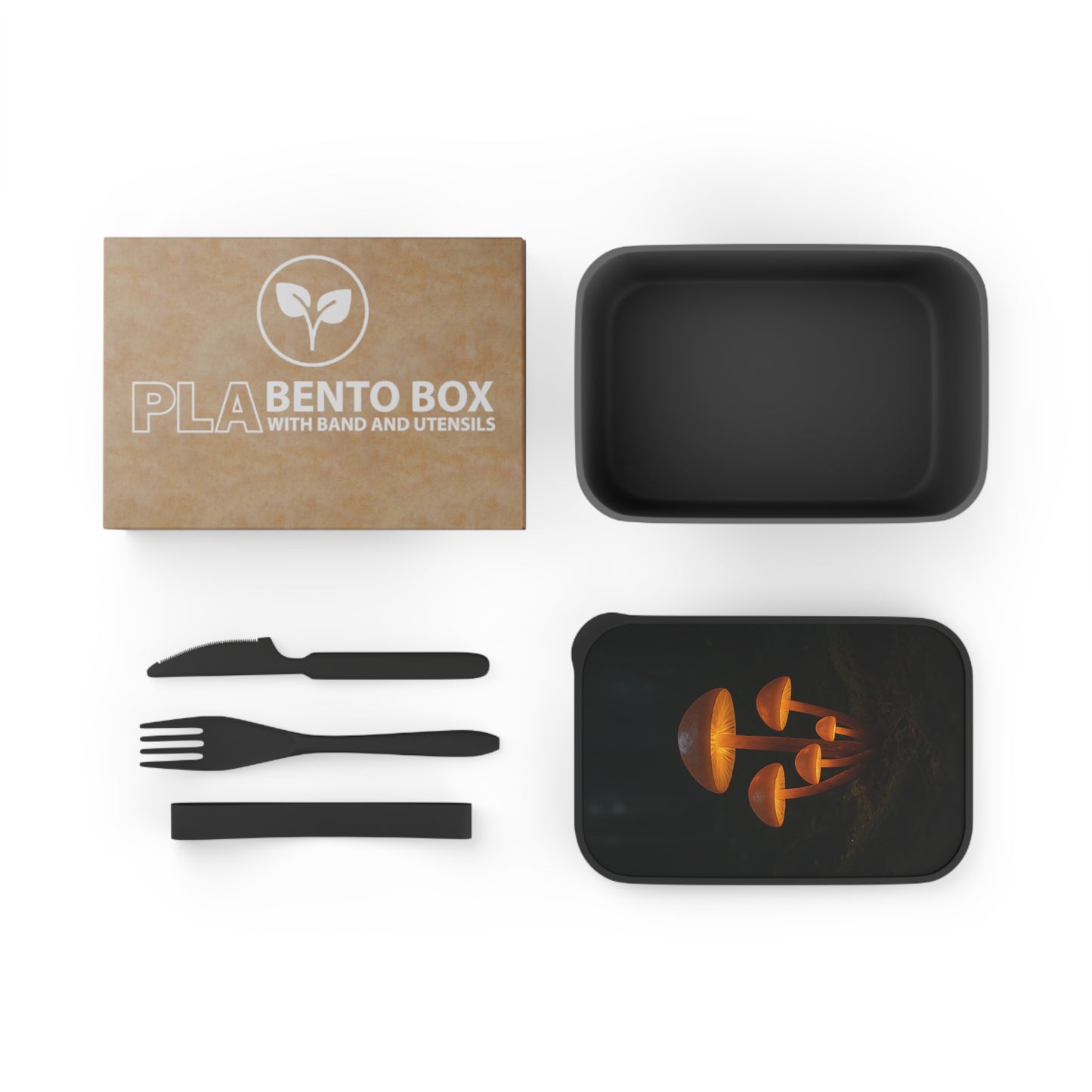 Glowing Mushroom Bento Box, Eco-Friendly Lunch Container, Food Storage, Gift for Nature Lovers, Picnic Essential