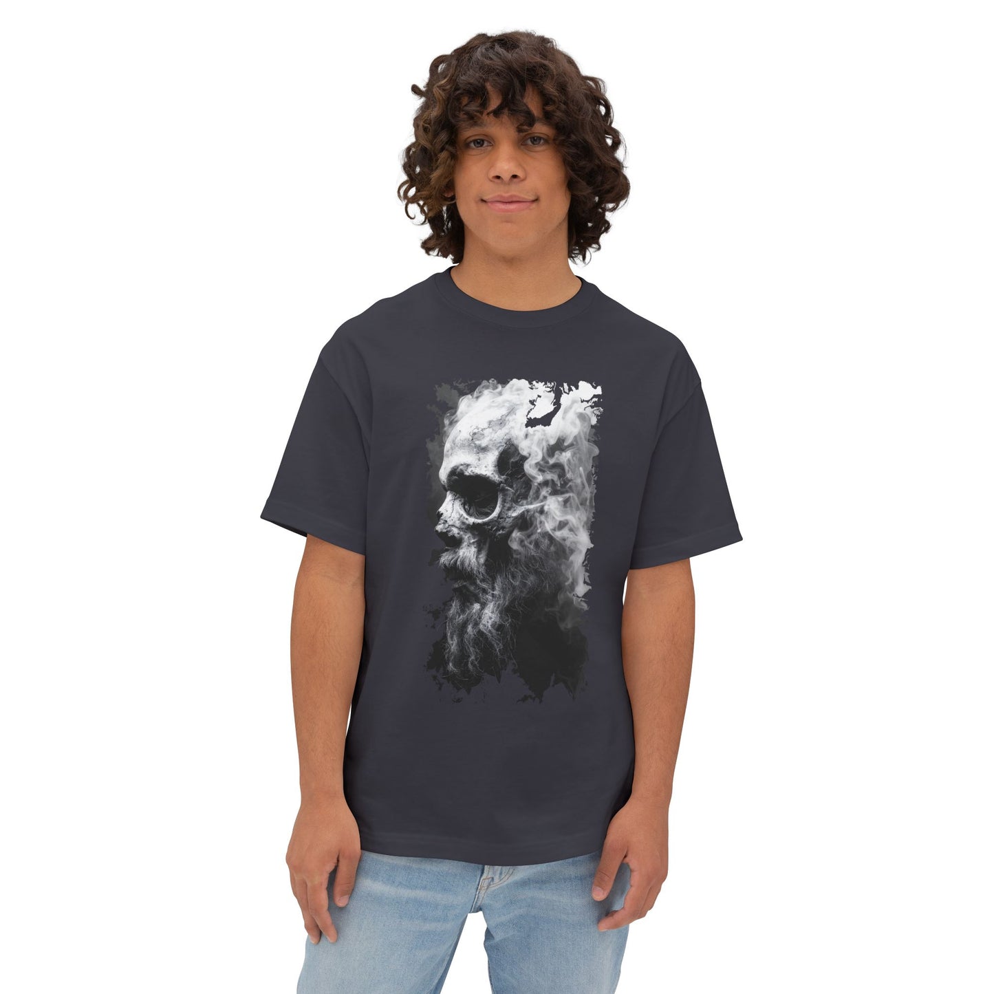 Edgy Oversized Graphic Tee | Casual Streetwear, Unisex T-Shirt, Skull Design, Gifts for Him/Her, Everyday Wear
