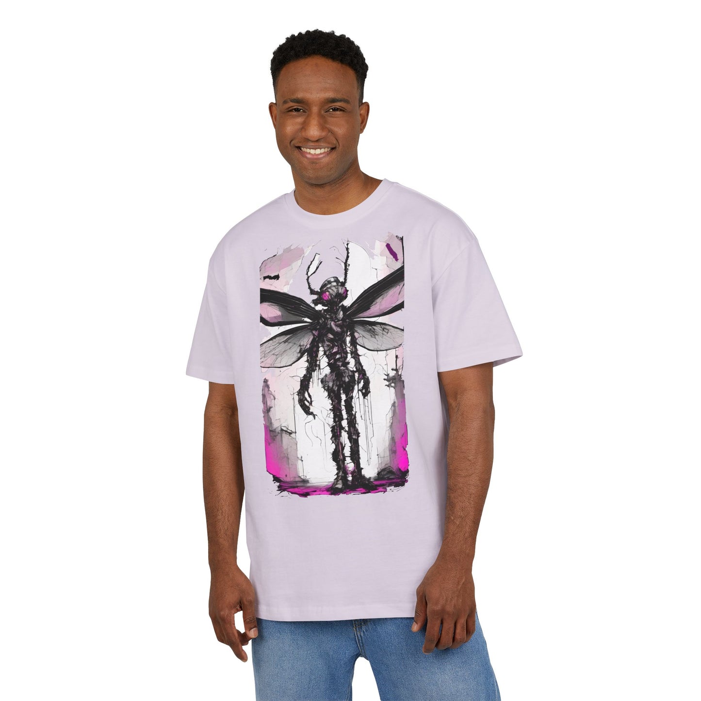 Edgy Artistic Oversize Tee, Graphic Tee, Unisex Shirt, Casual Wear, Statement Piece, Gift for Art Lovers