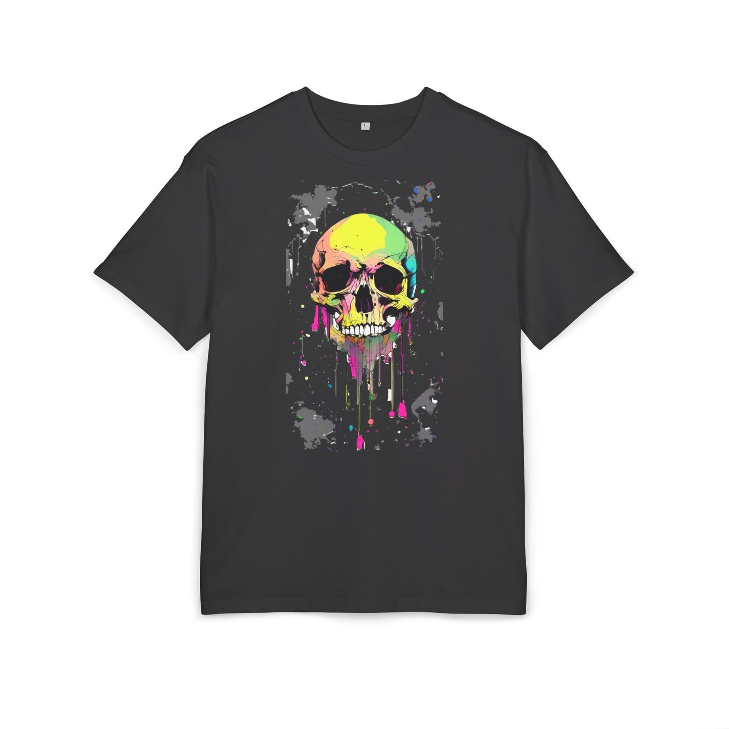 Colorful Skull Oversized Tee - Edgy Graphic Shirt for Casual Wear, Street Style, Gifts, etc.