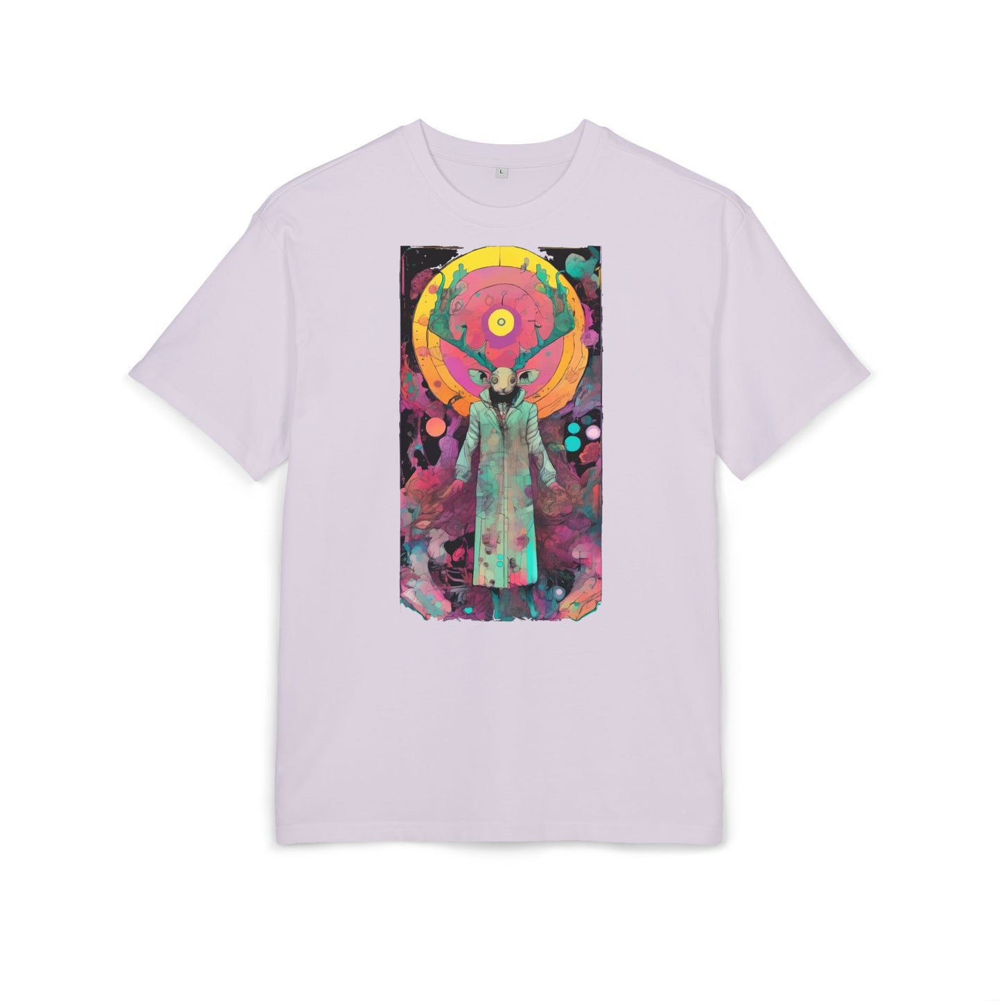 Vibrant Artistic Oversize Tee - Unisex Heavyweight T-Shirt, Bohemian Style, Gift for Art Lovers, Festival Wear, Casual Chic