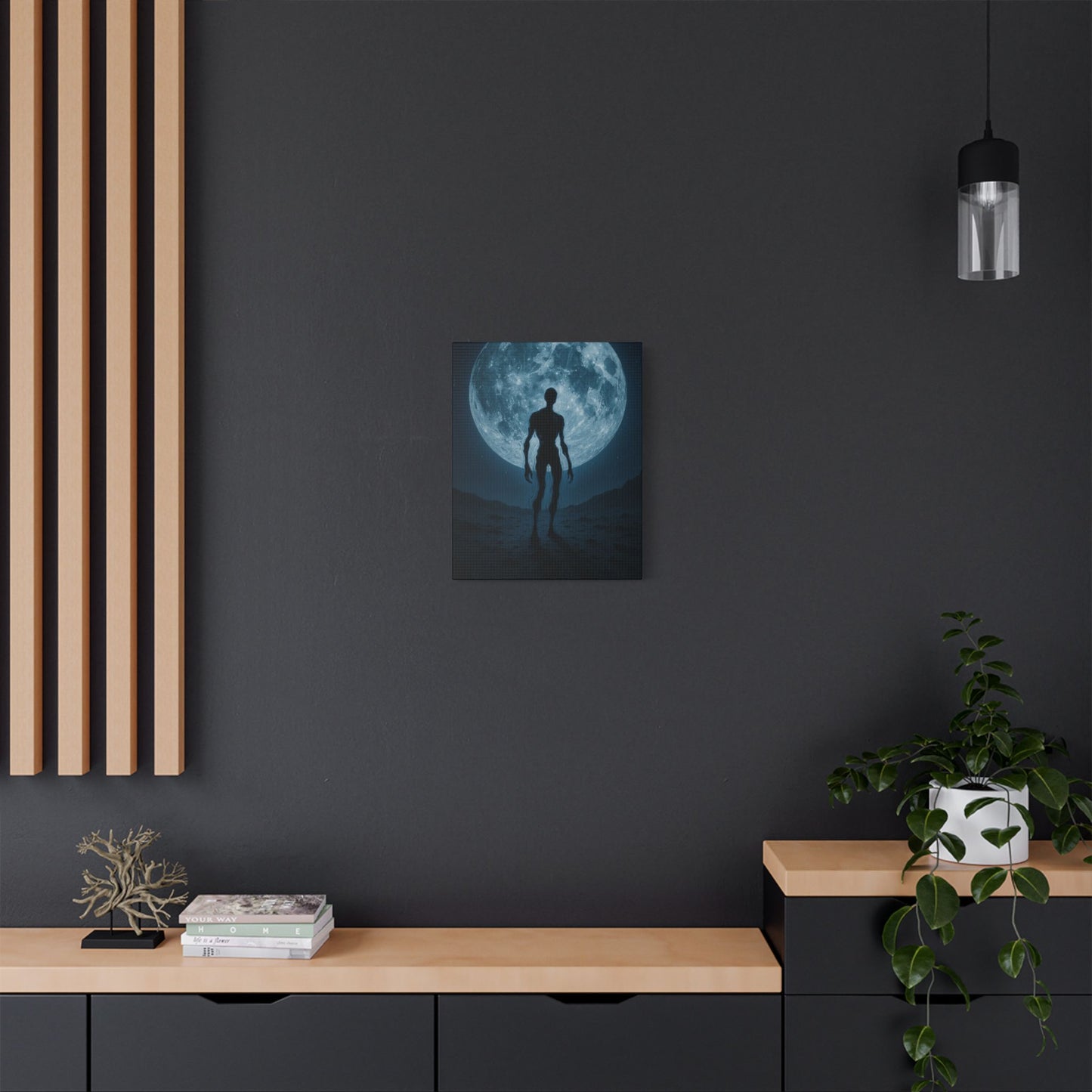 Mysterious Stretched Canvas Art, Wall Decor, Gothic Home Decor, Halloween Decorations, Unique Gift, Dark Art