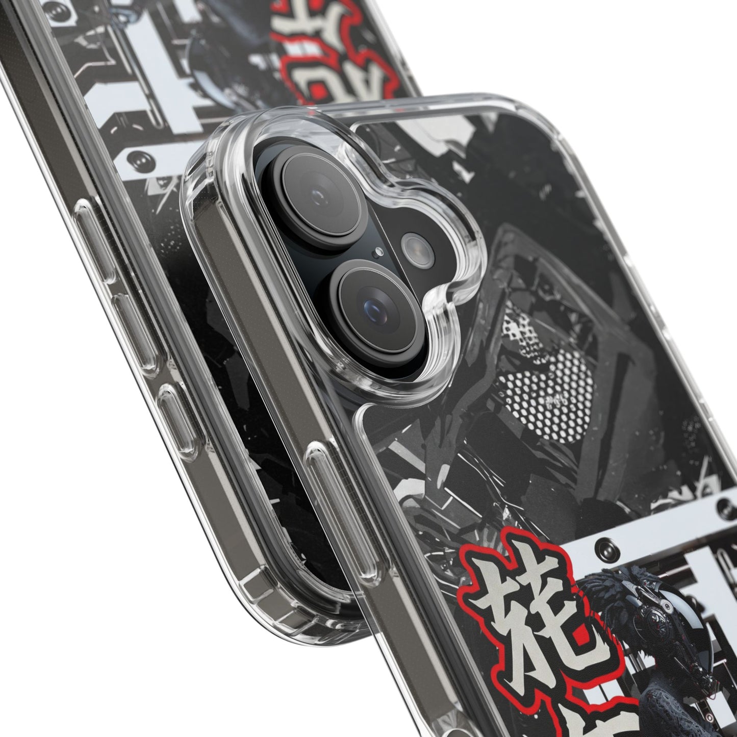 Clear Phone Case with Stylish Graphic Design for Tech Enthusiasts