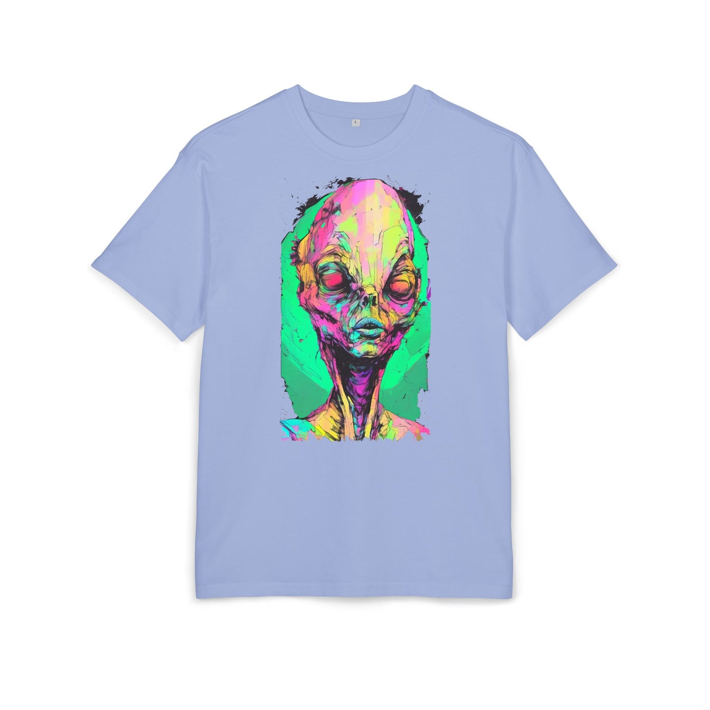 Alien Art Oversize Tee, Graphic Tee, Unisex T-Shirt, Casual Wear, Unique Gift for Sci-Fi Lovers