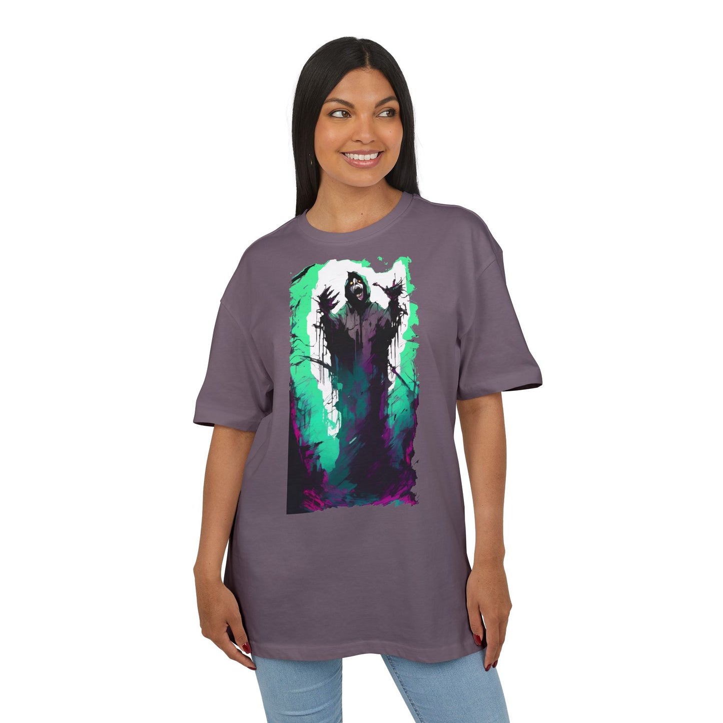 Mystical Oversized Tee - Unisex, Artistic Graphic Tee, Casual Wear, Gift for Art Lovers, Spooky Vibes Shirt