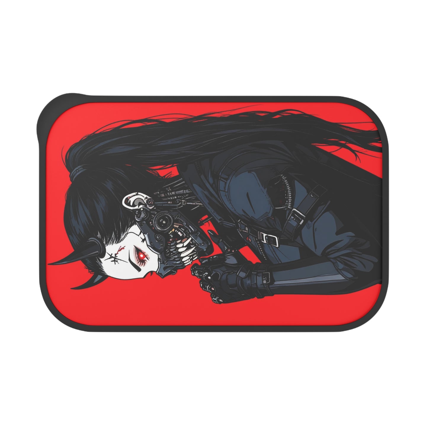 Gothic Bento Box with Utensils, Stylish Lunchbox, Anime-Inspired Food Container, Unique Gift for Foodies, Perfect for School or Work