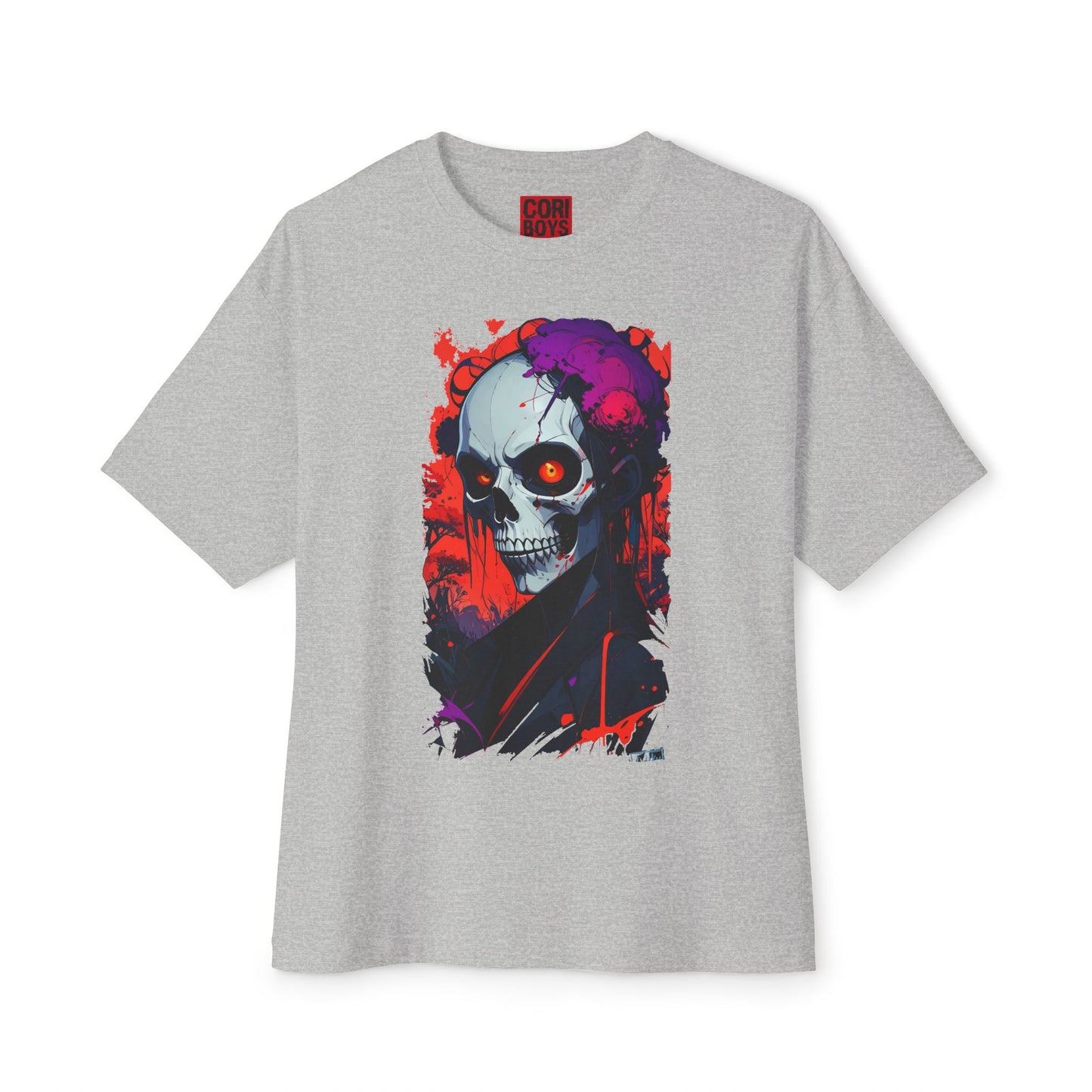Edgy Skull Graphic Tee, Oversized T-Shirt for Casual Wear, Halloween Costume, Streetwear Fashion, Unisex Gift Idea