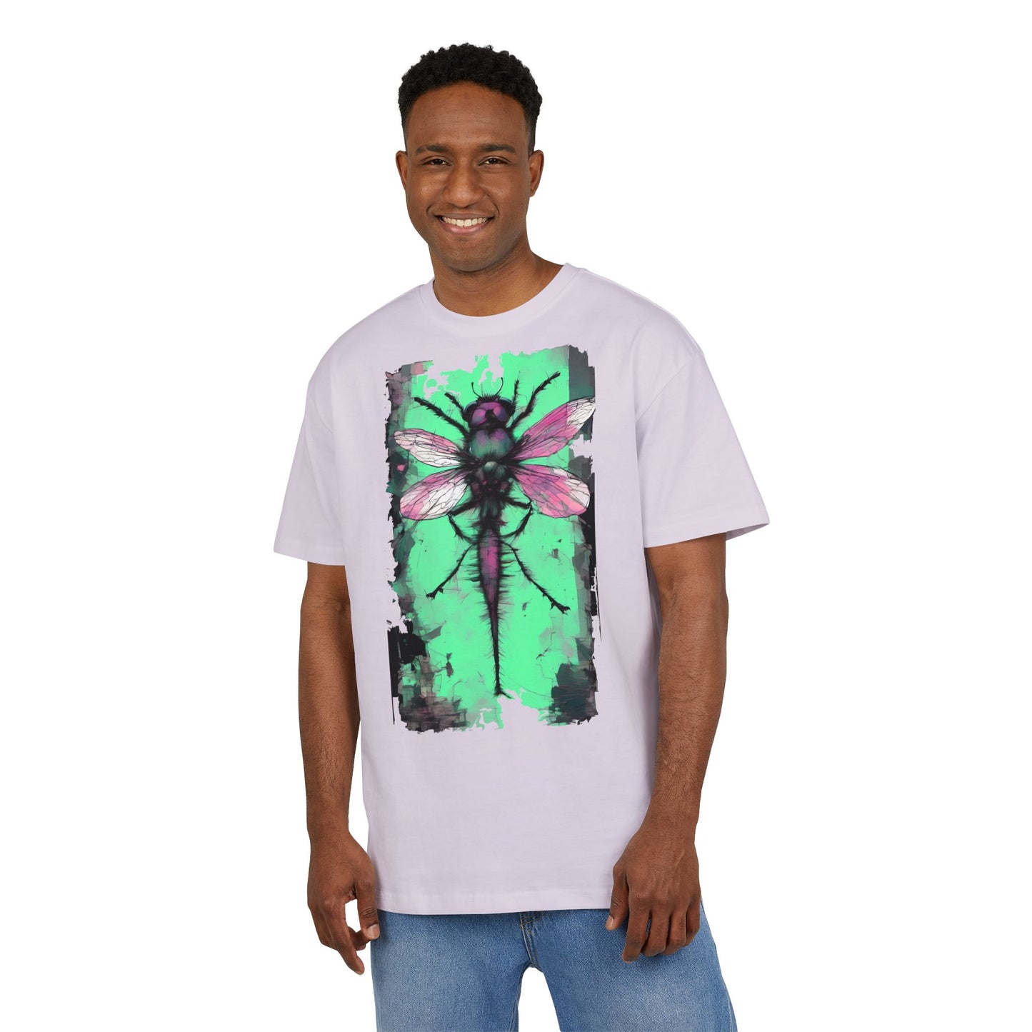 Botanical Dragonfly Tee - Nature-Inspired Unisex Oversized Shirt, Boho Style, Eco-Friendly Gift, Relaxed Summer Top, Unique Graphic Tee