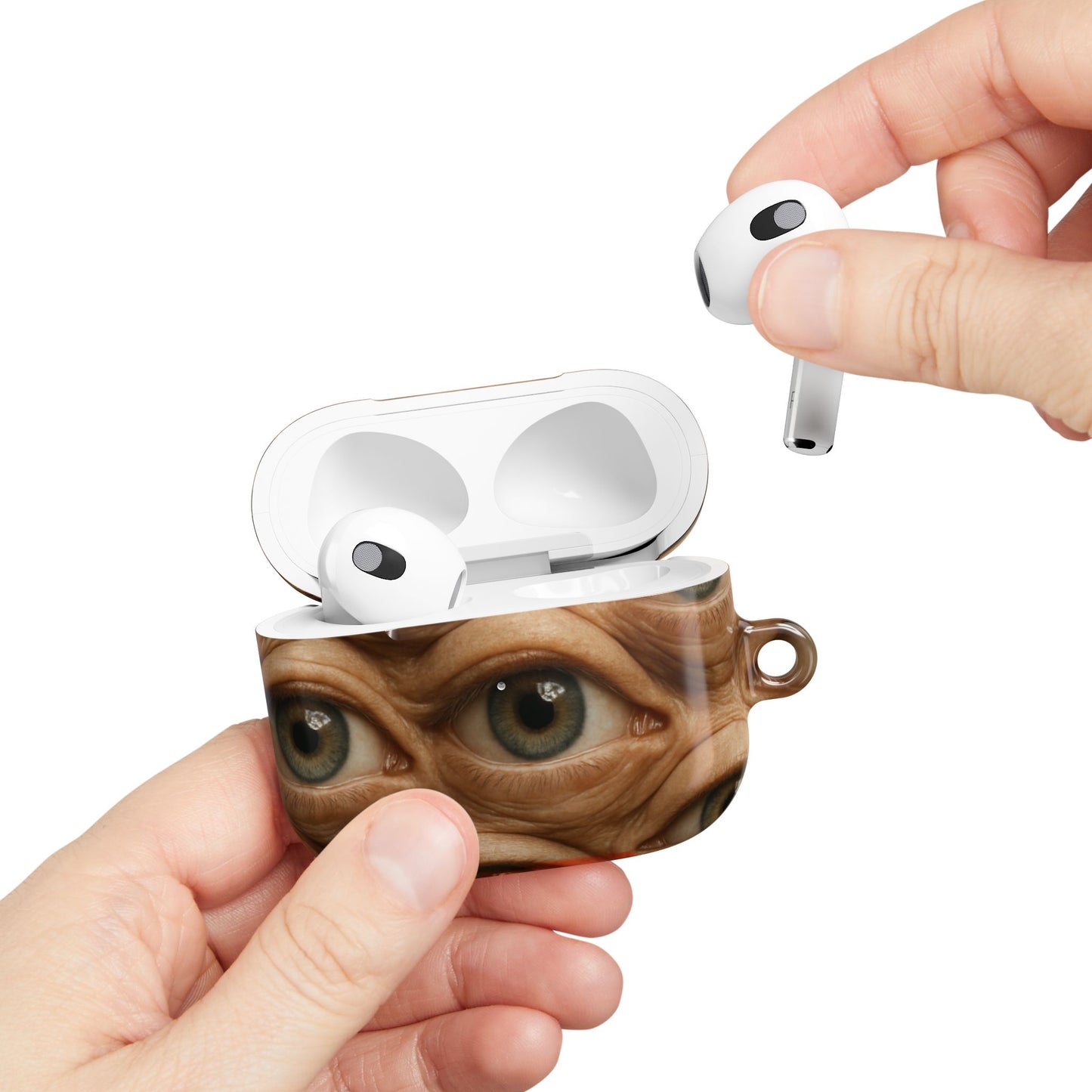 Unique Eye Pattern AirPod Case, Quirky AirPod Cover, Gift for Tech Lovers, Trendy Accessories, Fun Gadget Protection