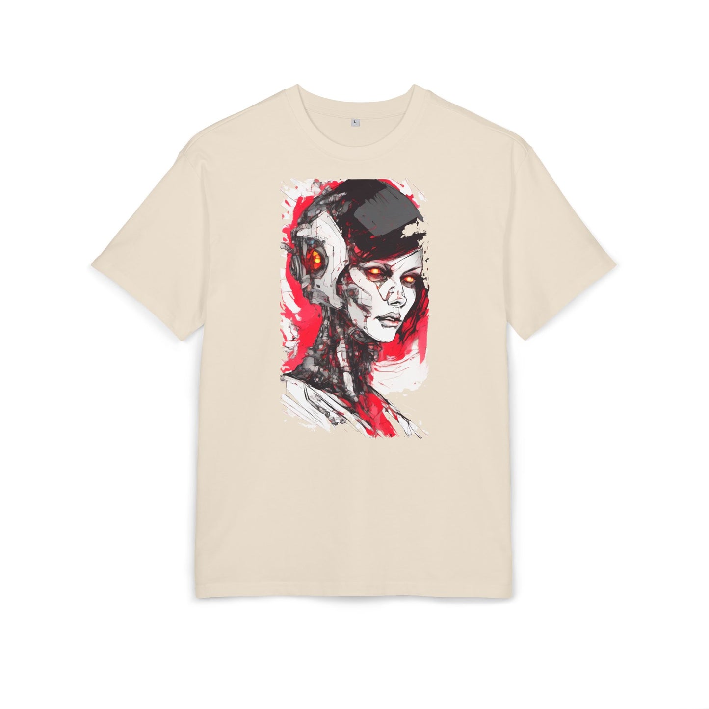 Cyberpunk-Inspired Unisex Heavy Oversize Tee | Graphic Tee, Streetwear, Gift for Gamers, Unique Fashion, Modern Art Apparel