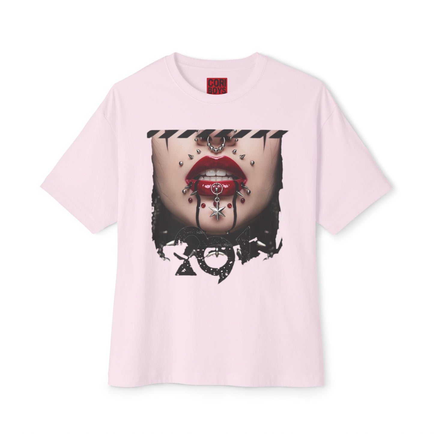 Chic Graphic Tee, Edgy Streetwear Top, Unisex Oversized T-Shirt, Artsy Casual Style, Fashion Statement Tee