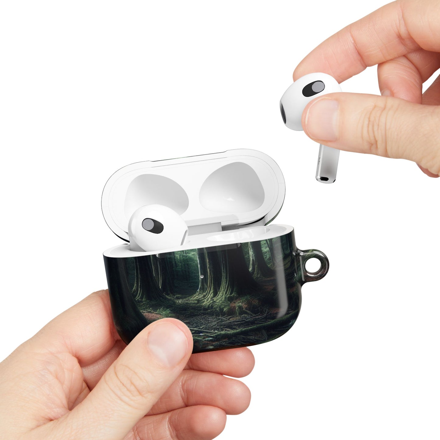 Nature-Inspired AirPod Cases, Forest Style Protective Cover, Eco-Friendly Gift for Nature Lovers, Tech Accessory for Travel