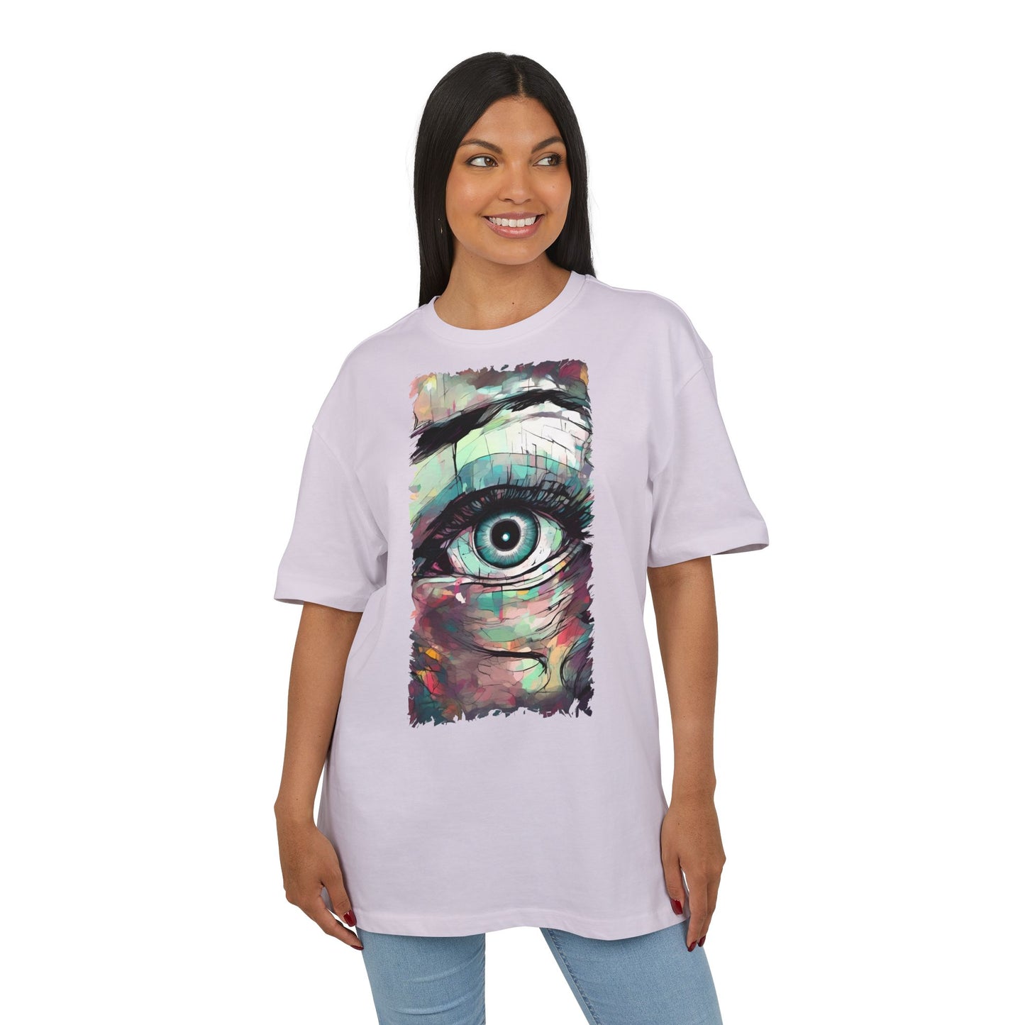 Artistic Eye Oversized Tee | Colorful Graphic T-Shirt, Unisex Shirt, Casual Fashion, Trendy Streetwear, Unique Gift Idea
