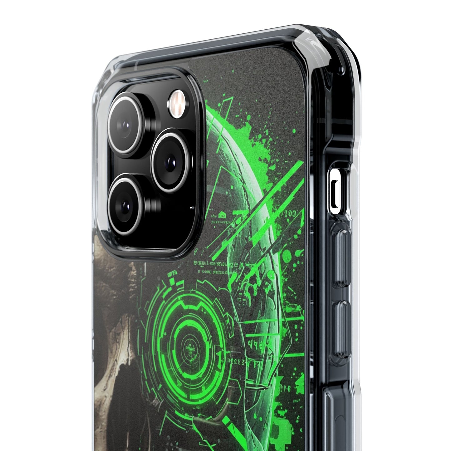 Skull Graphic Phone Case - Magnetic Clear Impact Cases, Skull Design, Unique Phone Protection, Edgy Gift for Tech Lovers
