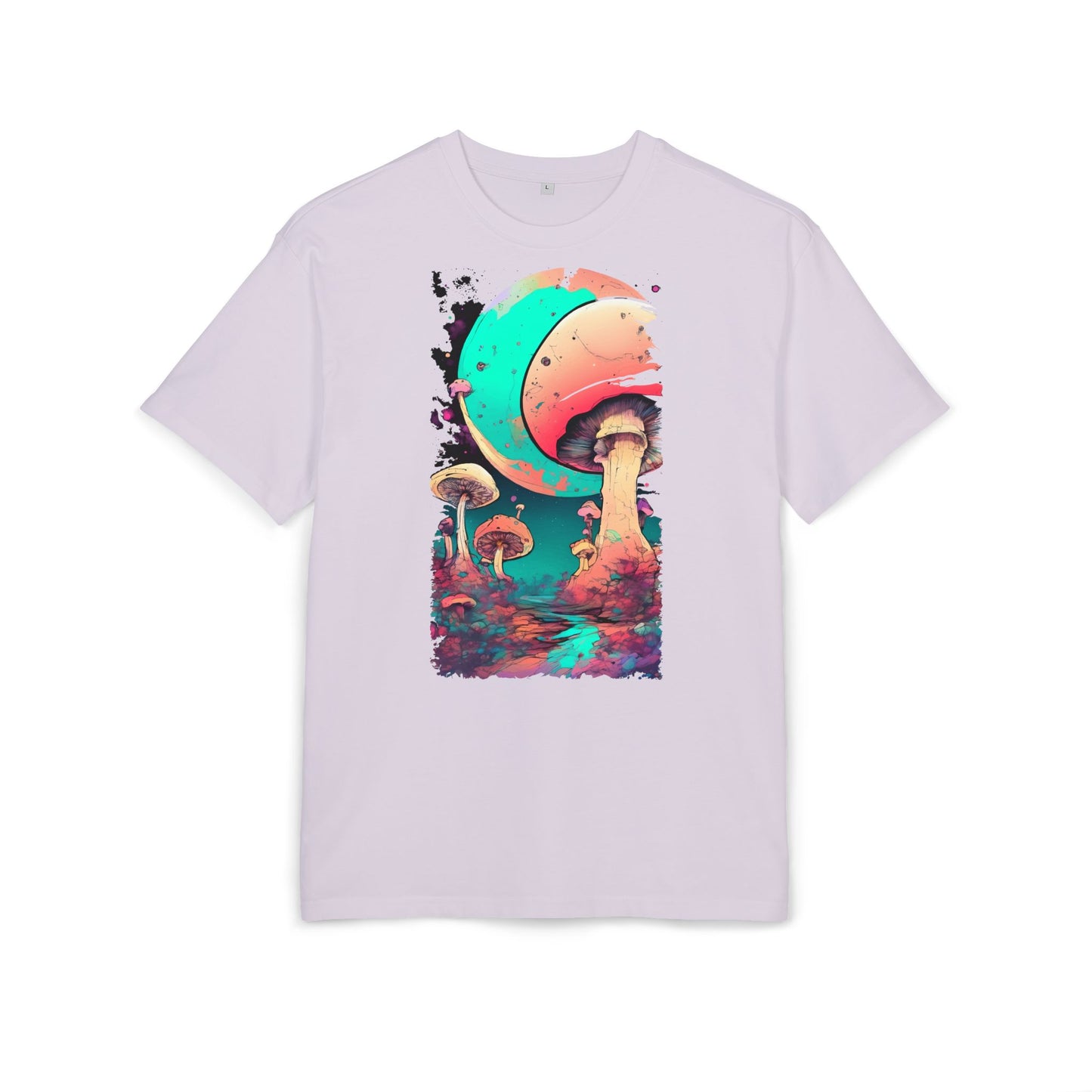 Cosmic Mushroom Graphic Tee, Unisex Oversized Shirt, Boho Vibe Top, Festival Wear, Unique Gift for Nature Lovers, Relaxed Fit Shirt