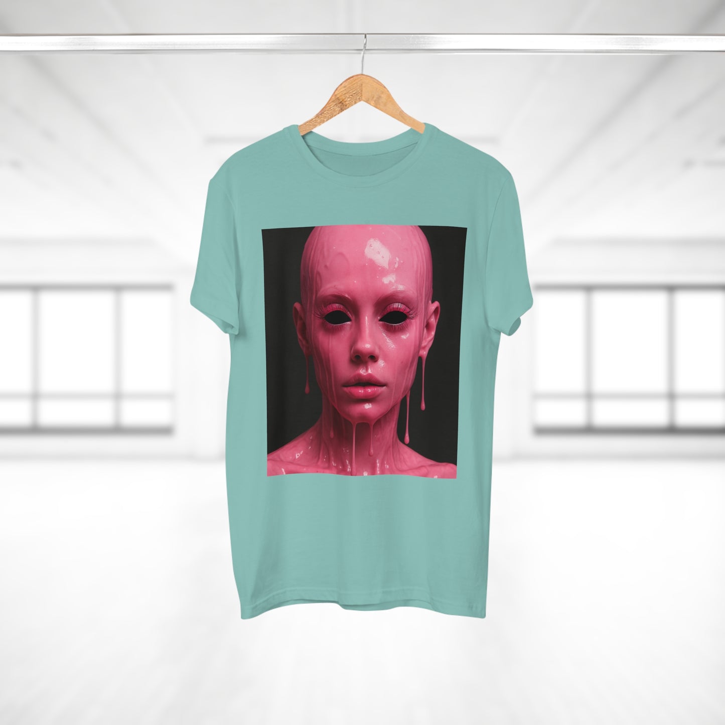 Artistic Pink Melting Face T-Shirt - Trendy Graphic Tee, Unique Gift, Statement Apparel, Festival Wear, Occasional Fashion, Street Style
