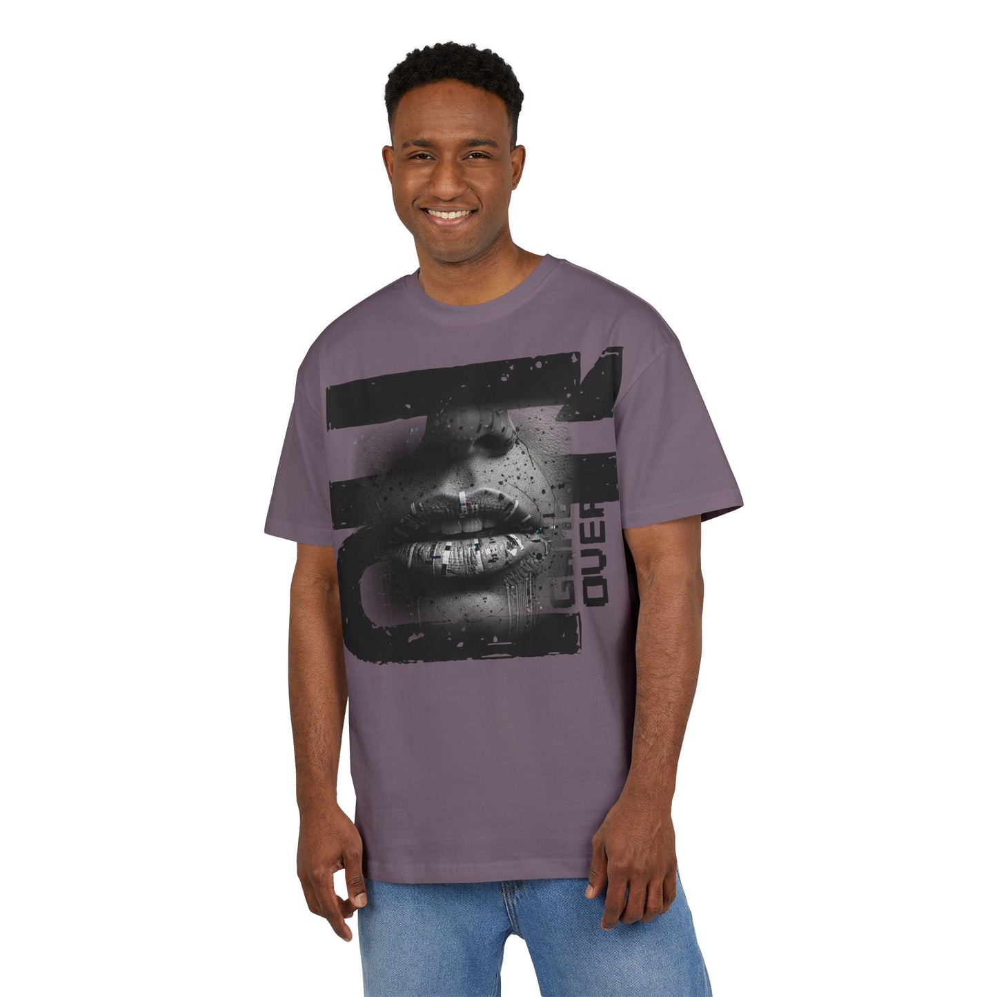 Gamer Unisex Oversized Tee - Game Over Graphic Tee