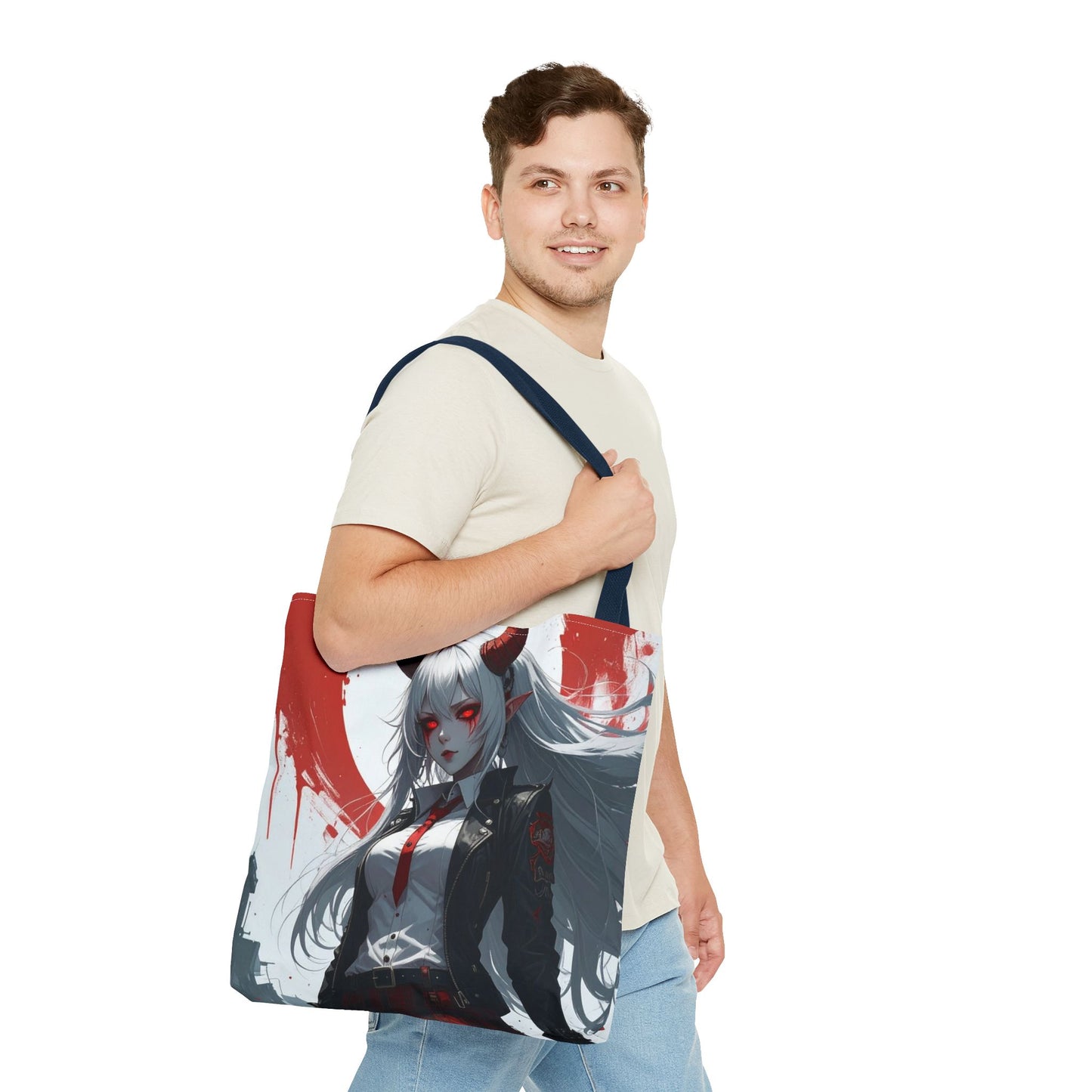 Gothic Anime Tote Bag | Stylish AOP Design | Perfect for Shopping, Gifts, Casual Use, Halloween, Cosplay