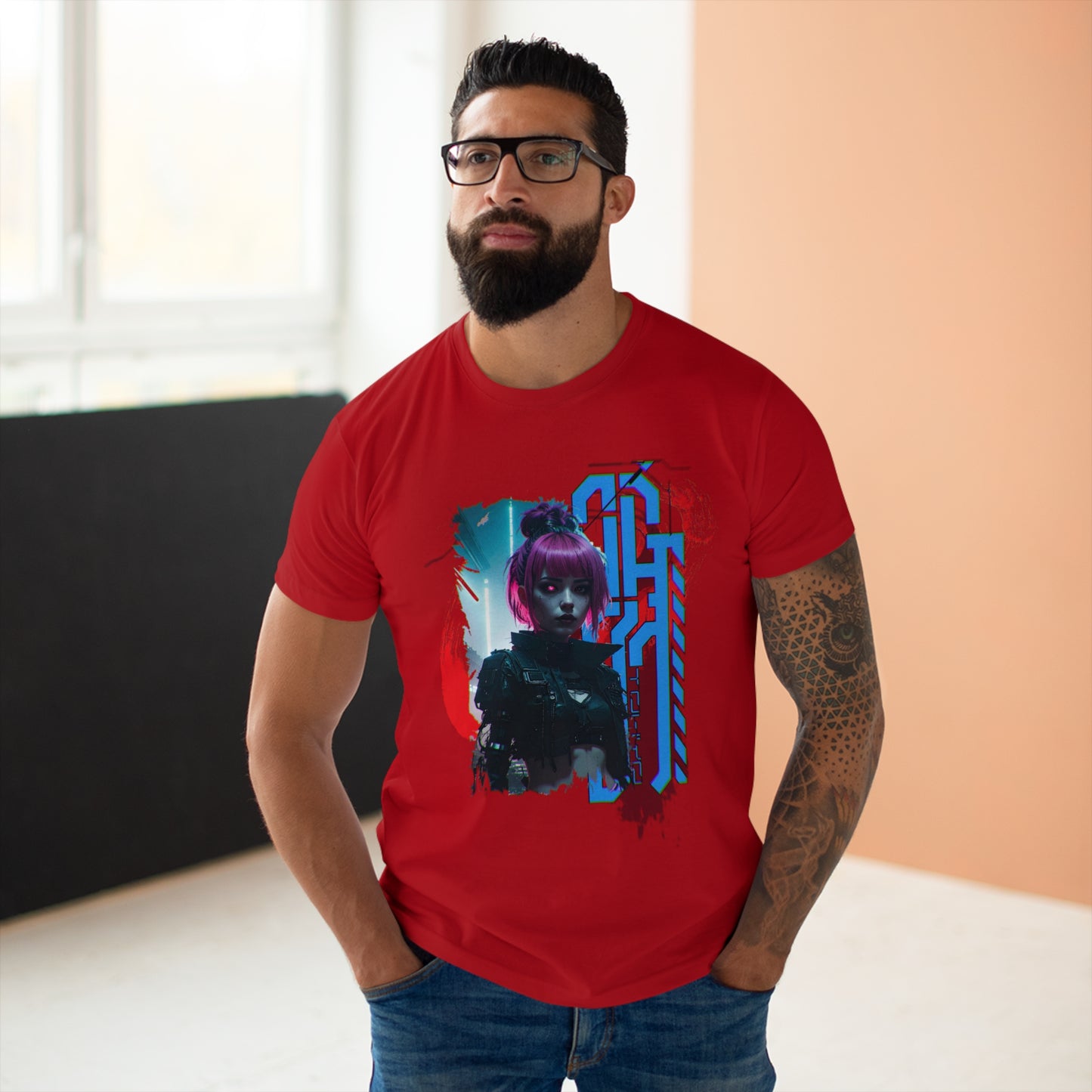 Cyberpunk Art Unisex T-Shirt, Streetwear Tee, Graphic Shirt, Gift for Him, Festival Apparel, Tech-Inspired Fashion