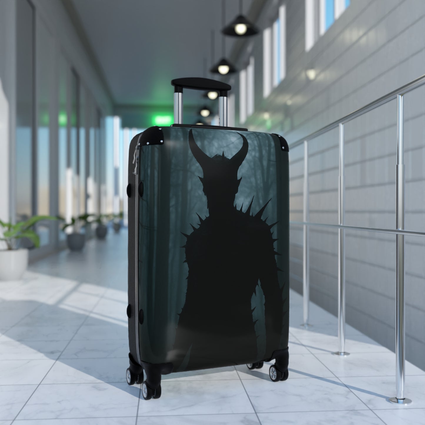 Horror-Themed Suitcase for Adventurers, Travel Luggage, Spooky Travel Accessory, Unique Gift for Travelers, Halloween Suitcase