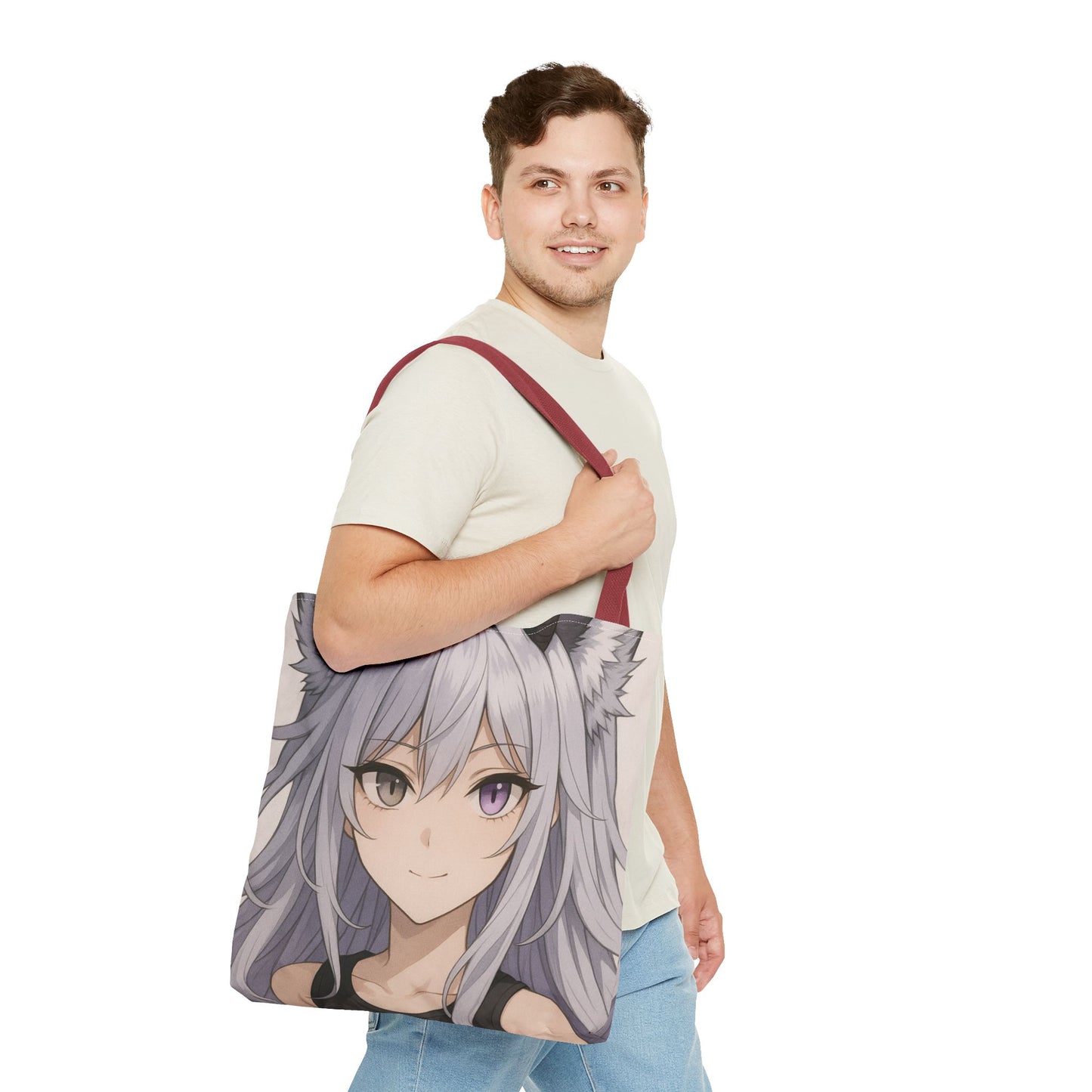 Anime-Themed Tote Bag, Stylish Carryall for Fans, Cute and Practical Gift for Occasions, Perfect for School, Shopping, and Events