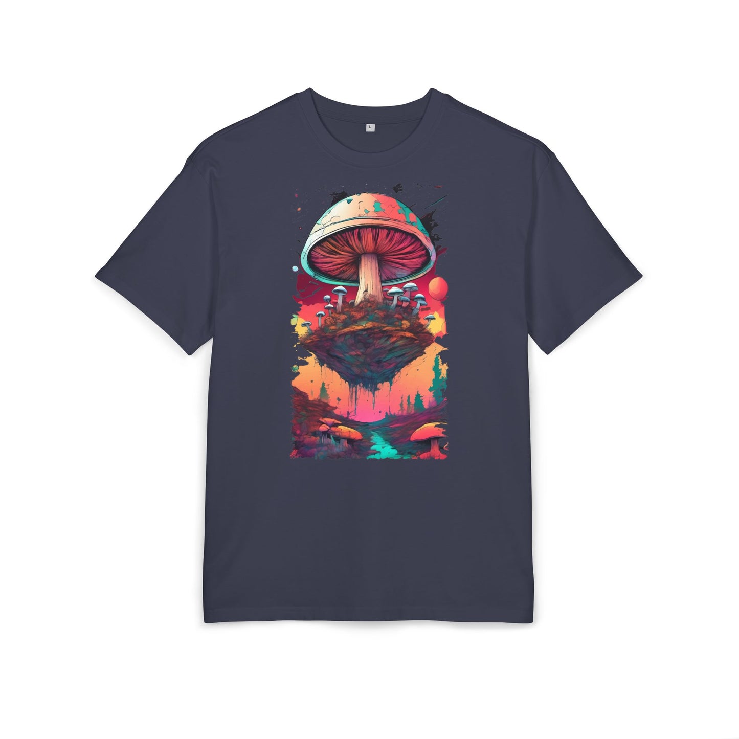 Psychedelic Mushroom Unisex Tee - Oversize Graphic T-Shirt for Festivals, Art Lovers, Gifts, and Casual Wear