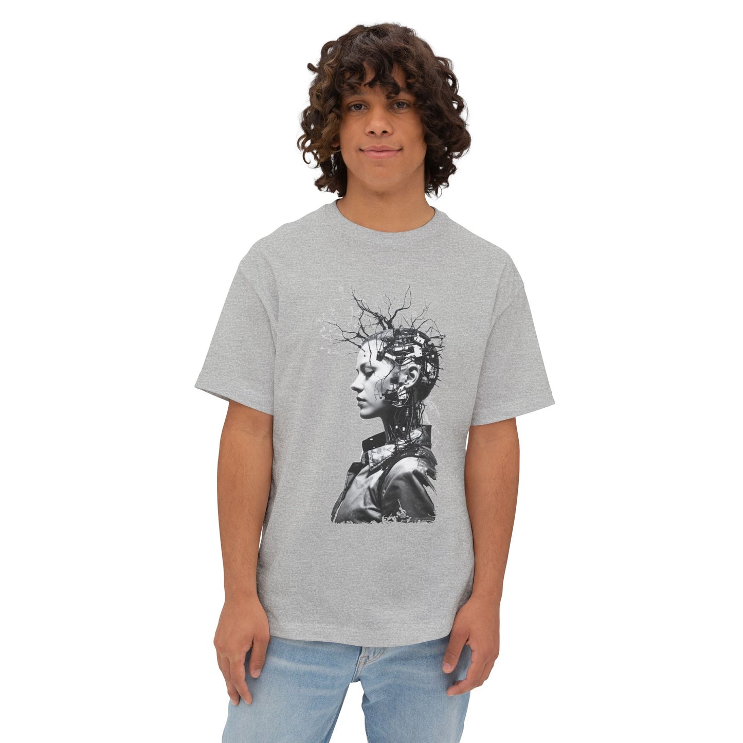 Eco-Friendly Unisex Oversized Tee Featuring Unique Abstract Design, Perfect for Casual Wear, Street Style, and Artistic Expression