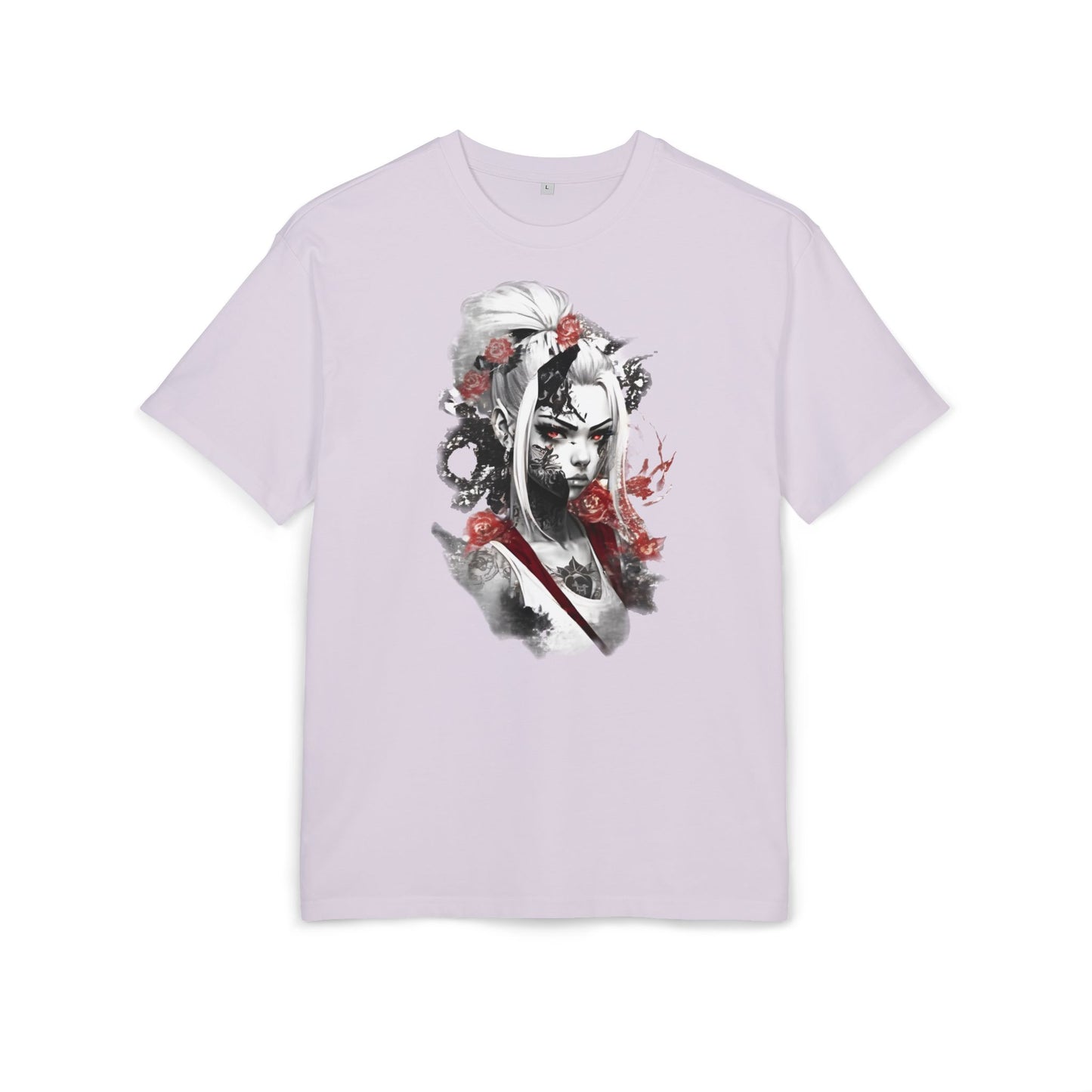 Artistic Unisex Heavy Oversize Tee - Bold Floral Graphics