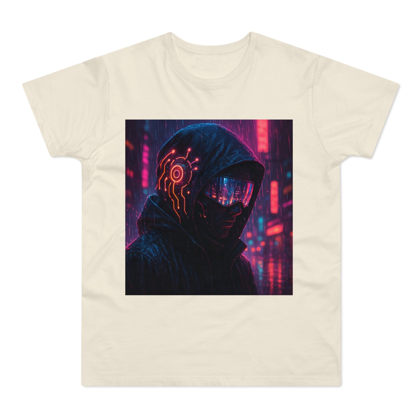 Cyberpunk Graphic Tee for Men & Women, Futuristic Streetwear, Perfect Gift for Gamers, Casual Wear for Tech Enthusiasts, Urban Style T-Shirt