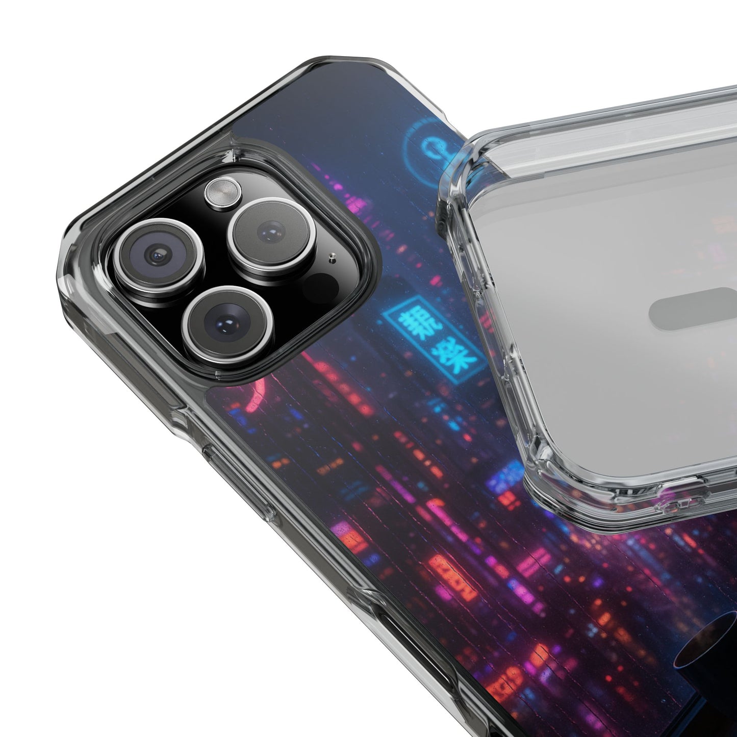 Neon City Phone Case - Magnetic Clear Impact Cases, Customizable Phone Cover, Gifts for Tech Lovers, Stylish Protection, Modern Design