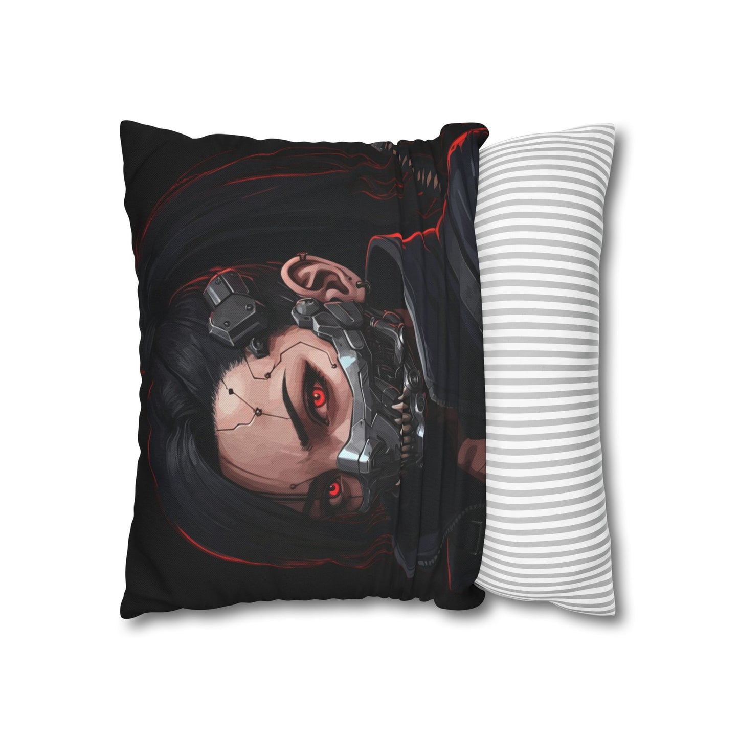 Cyberpunk-Style Velvet Pillowcase, Decorative Pillow, Home Decor, Unique Gift, Futuristic Accent, Gaming Room Decoration