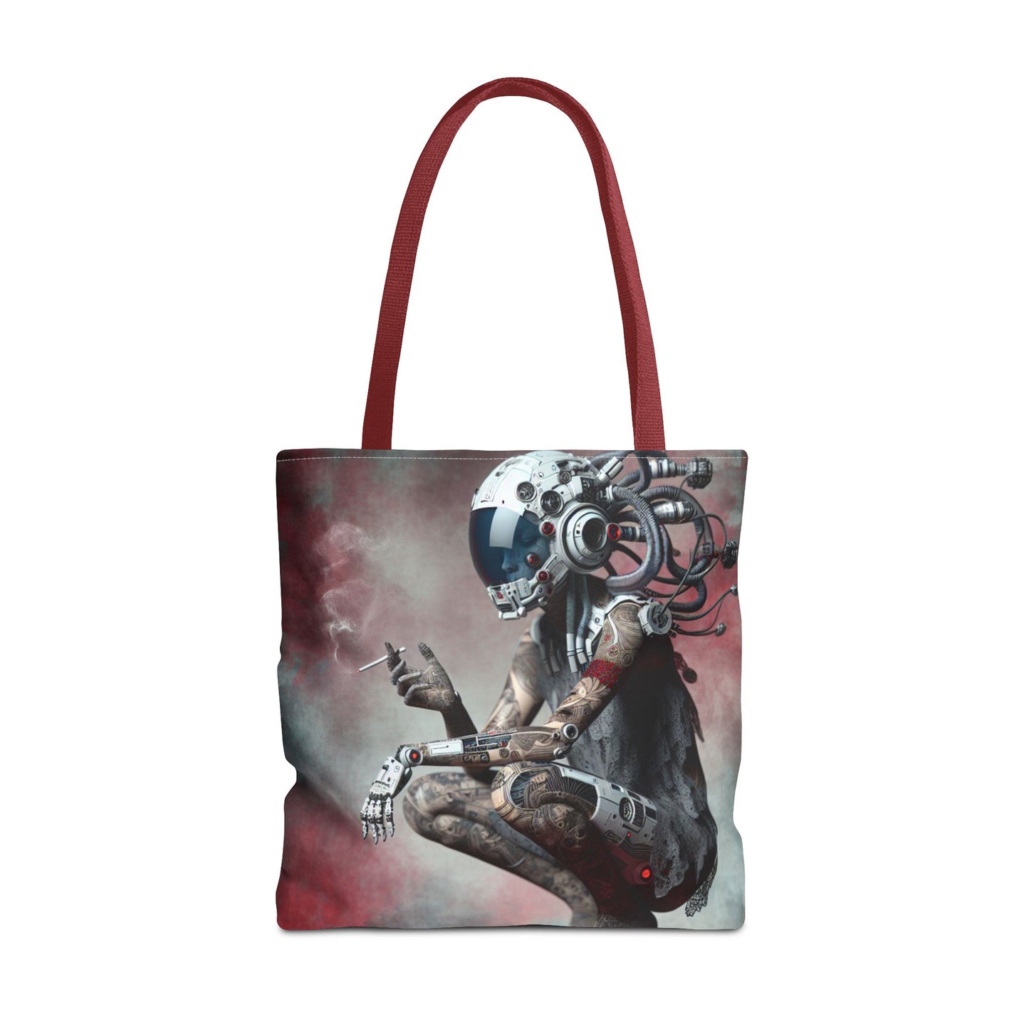Futuristic Cyborg Tote Bag | Eco-Friendly Carryall for Sci-Fi Lovers, Gift for Tech Enthusiasts, Stylish Everyday Use
