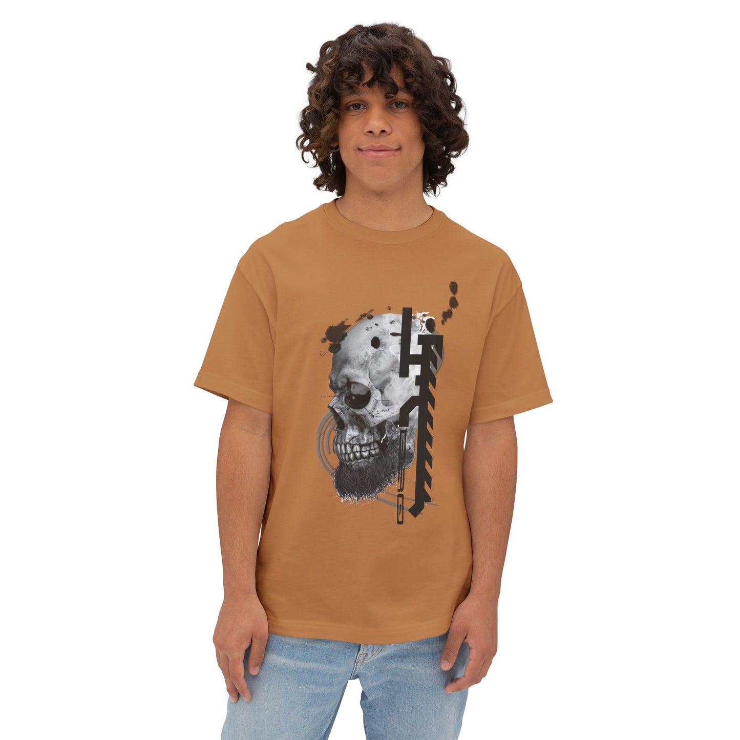 Gothic Skull Oversized Tee, Unisex Graphic T-Shirt, Edgy Streetwear Top, Alternative Fashion Apparel, Casual Wear for Events
