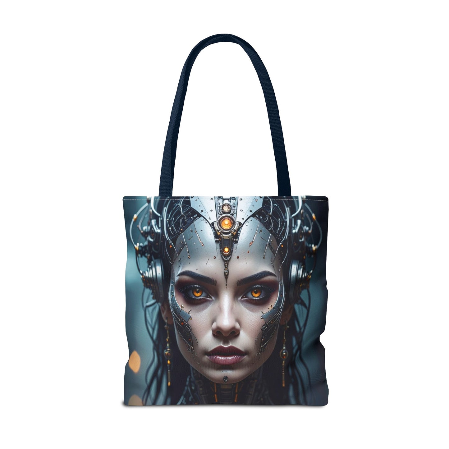 Futuristic Art Tote Bag, Cyberpunk Purse, Unique Shopping Bag, Sci-Fi Style Handbag, Statement Accessory for Geeks