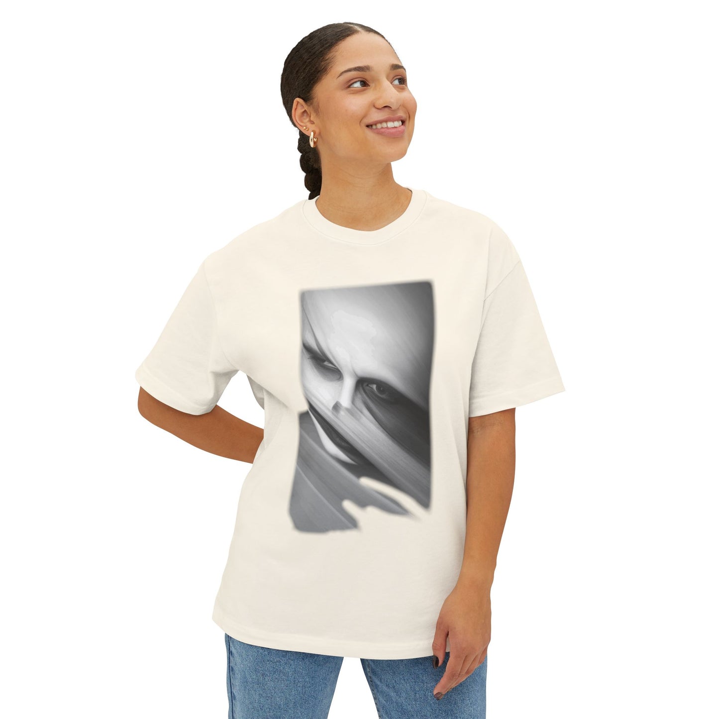 Artistic Unisex Oversized Tee, Trendy Streetwear Top, Graphic Tee for Casual Wear, Aesthetic Gift for Art Lovers, Fashion Statement Shirt