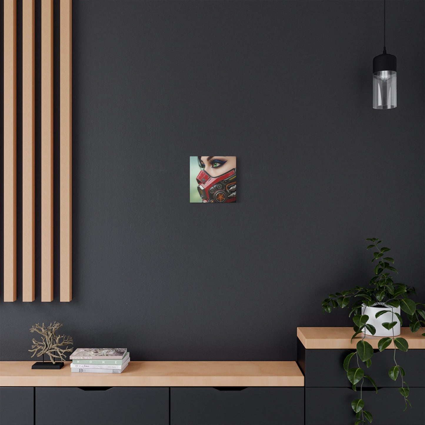 Futuristic Satin Canvas Art Print, Wall Decor for Gamers, Tech Enthusiasts, and Sci-Fi Fans, Unique Gift Idea for Birthdays