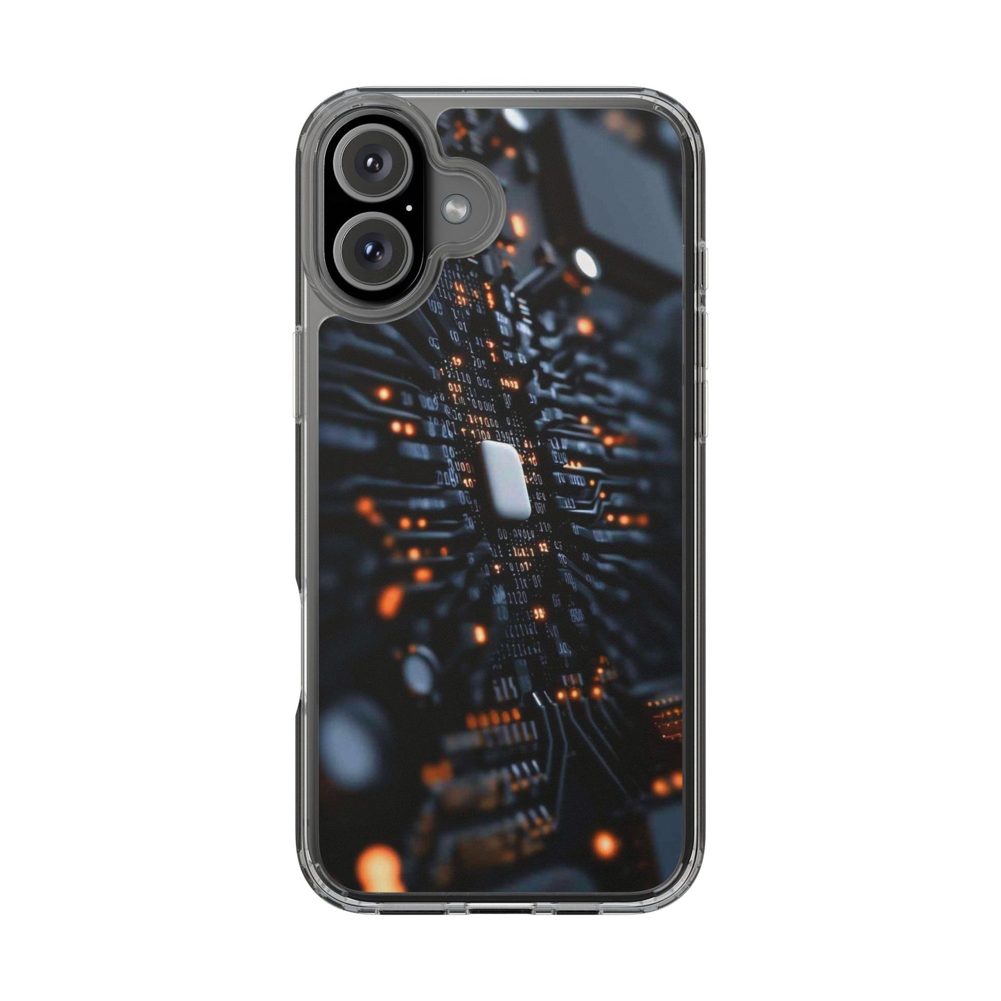 Clear Phone Case with Cyber Print