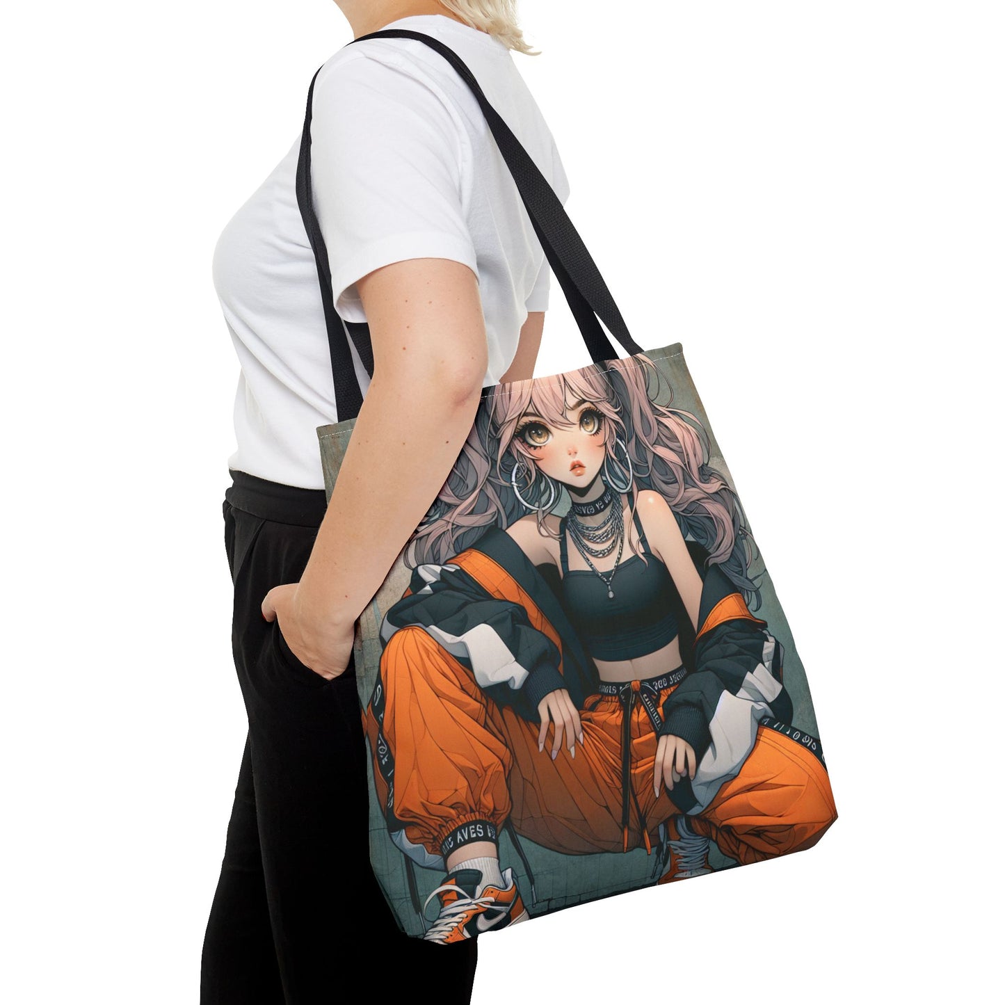 Stylish Anime Tote Bag, AOP Art Bag, Gift for Anime Lovers, Trendy Shopper Bag, Unique Fashion Accessory, Everyday Use Tote