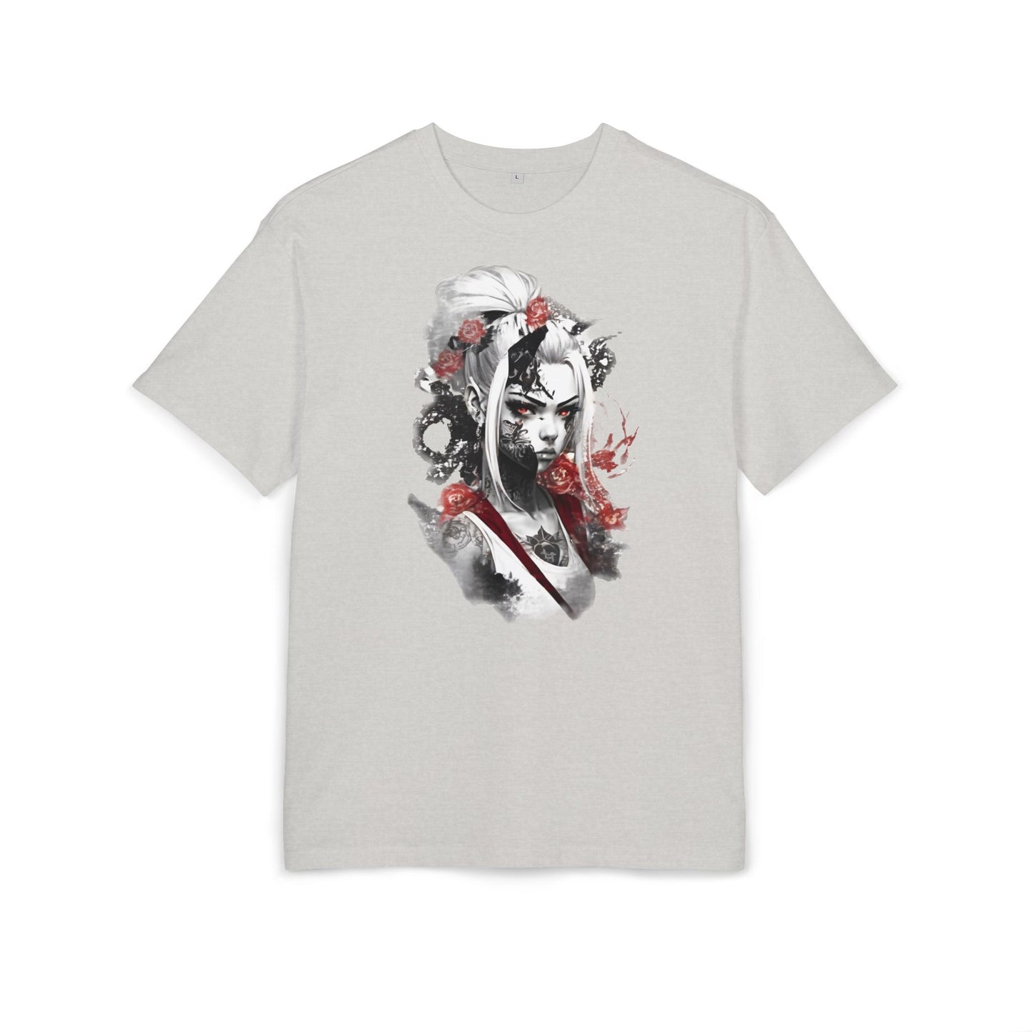 Artistic Unisex Heavy Oversize Tee - Bold Floral Graphics