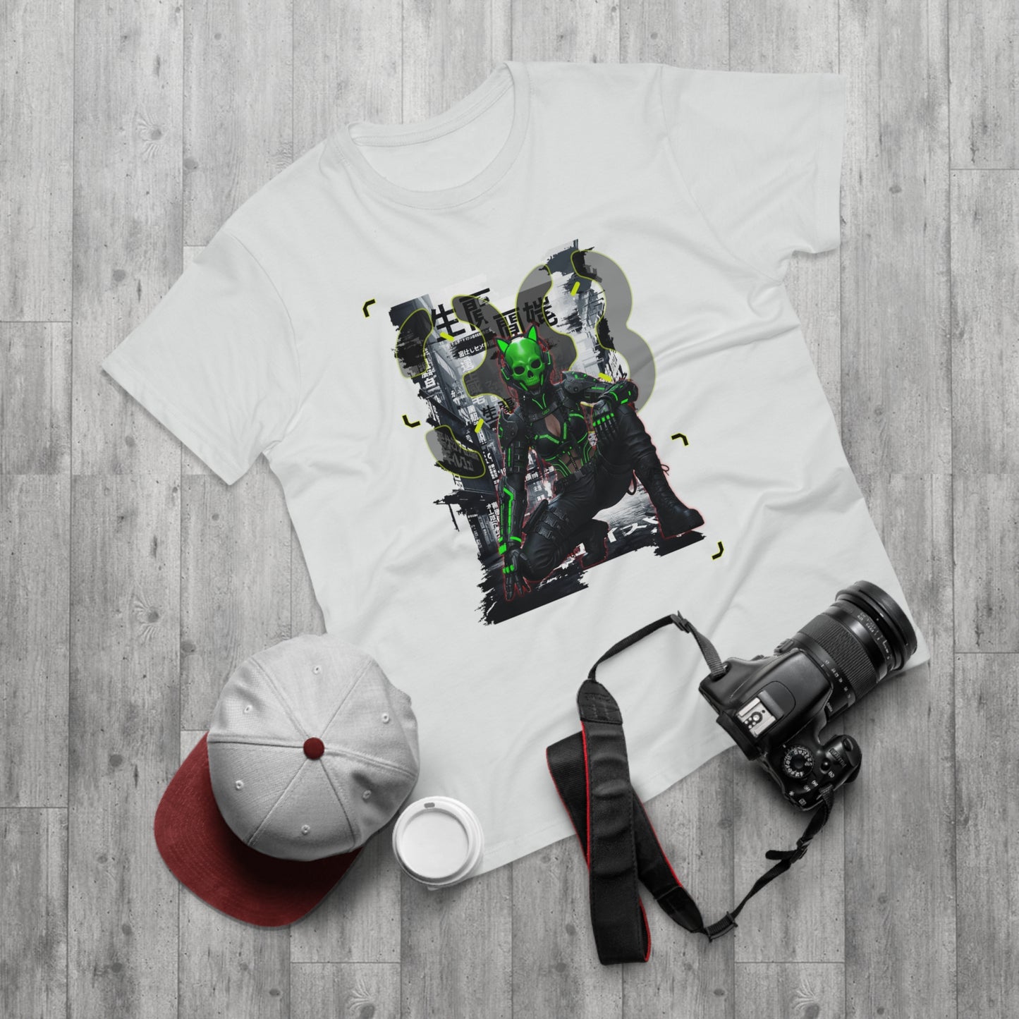 Cyberpunk Graphic Tee, Futuristic T-Shirt, Unisex Casual Wear, Unique Gift for Gamers, Trendy Streetwear, Sci-Fi Clothing