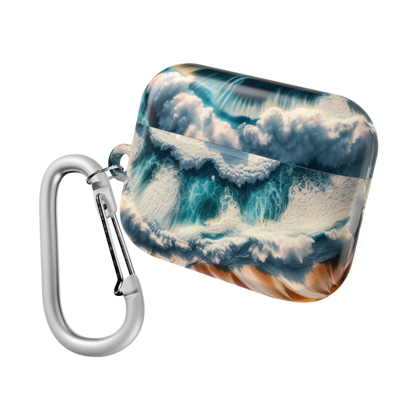Ocean Wave AirPod Case - Waterproof Protection, Trendy Accessories for Summer, Beach Lover Gift, Cute Tech Cover, Tropical Aesthetic