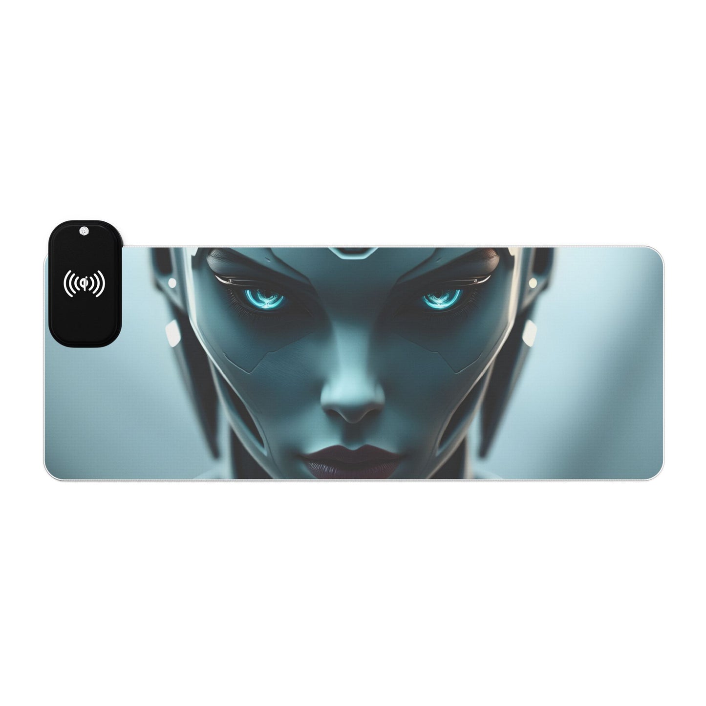 LED Gaming Mouse Pad with Wireless Charger - Futuristic Design, Gaming Decor, Gift for Gamers, Desk Accessories, Office Essentials